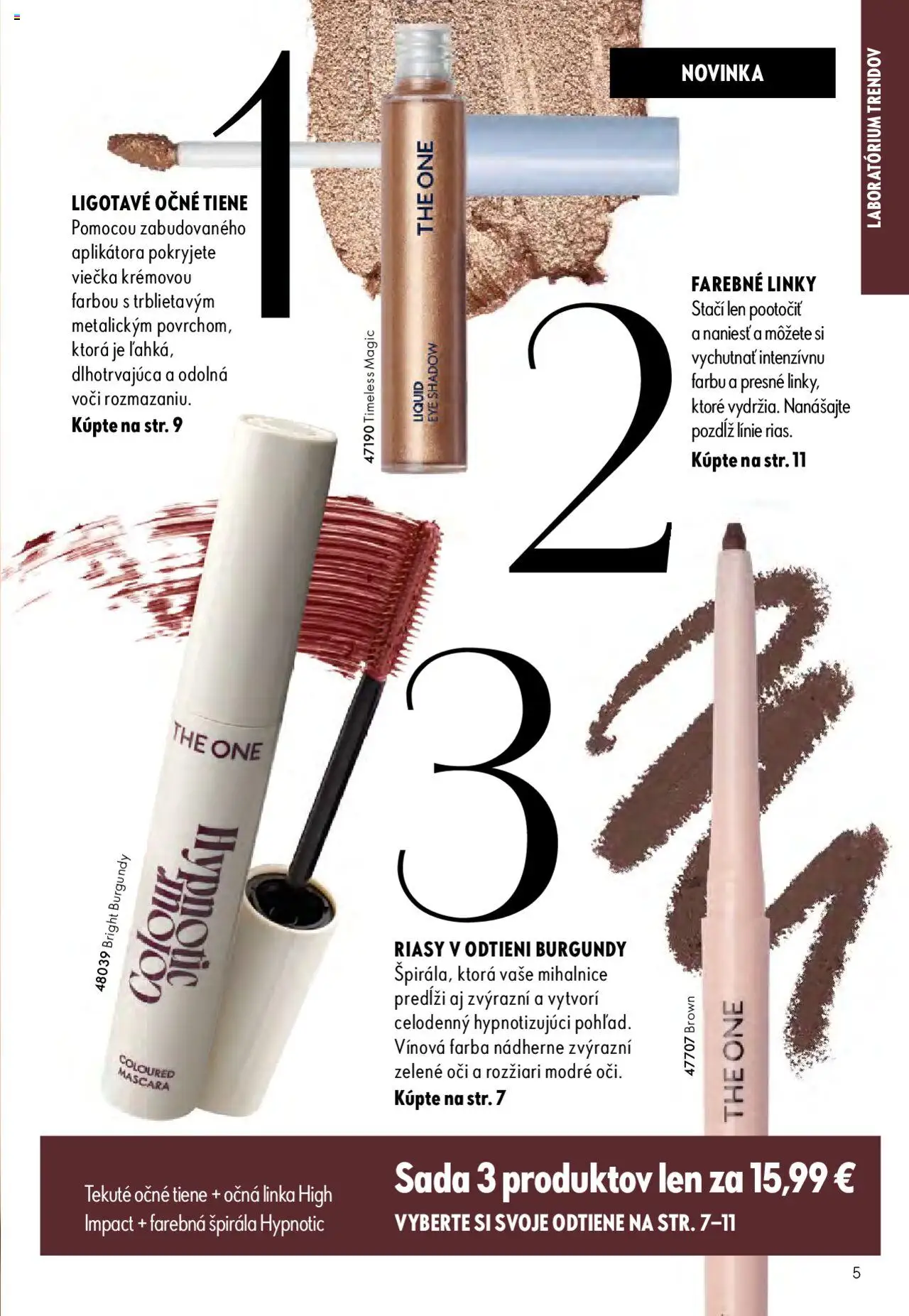 Katalóg Oriflame 13 2025 │ platný od 07.09.2025 | Strana: 5 | Produkty: Očné tiene, Očná linka