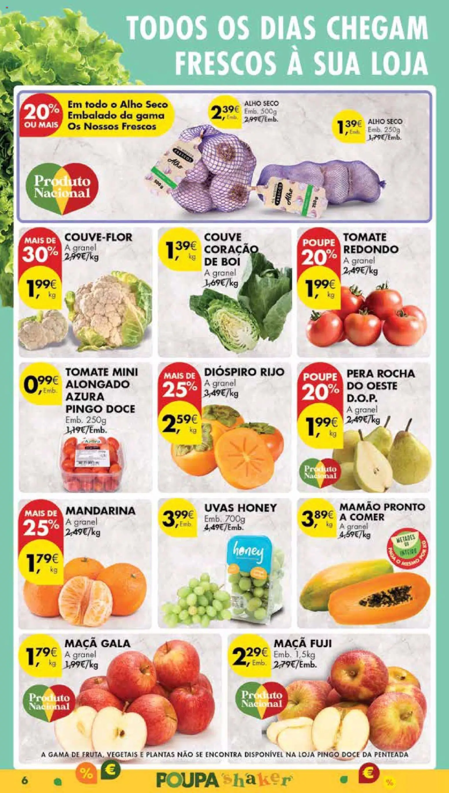Pingo Doce Poupe Esta Semana Madeira │ válido de 02.12.2025 | Página: 6 | Produtos: Couve-flor, Maça, Mamão, Uvas
