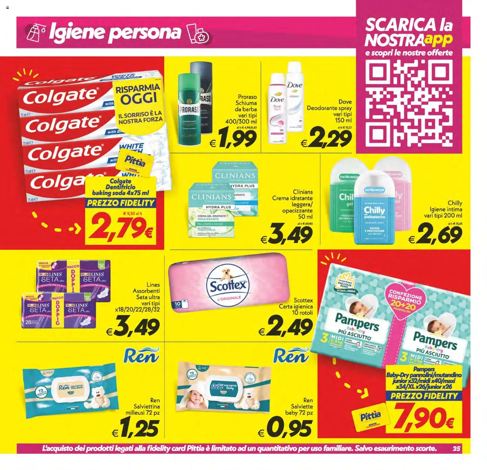 Volantino SuperConveniente del 24.10.2025 | Pagina: 25 | Prodotti: Crema, Pannolini, Deodorante, Dentifricio