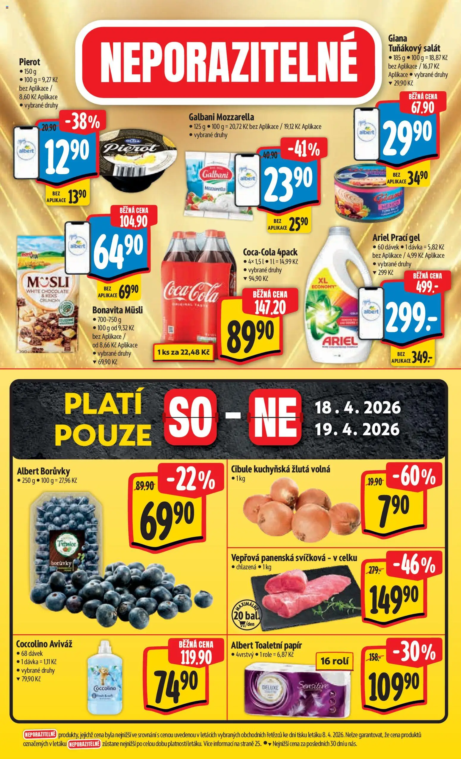 Albert leták - Hypermarket od 15.04.2026 | Strana: 7 | Produkty: Prací gel, Salát, Müsli, Mozzarella