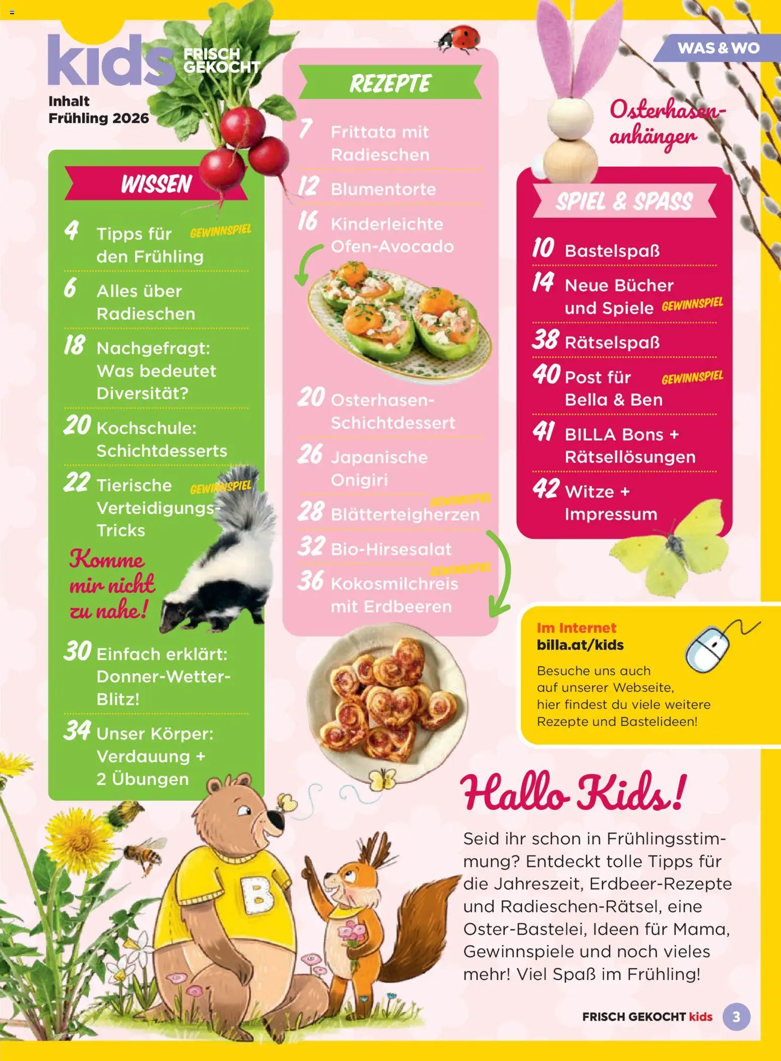 Billa Frisch Gekocht Kids gültig ab 01.03.2026 | Seite: 3 | Produkte: Erdbeeren, Spiel