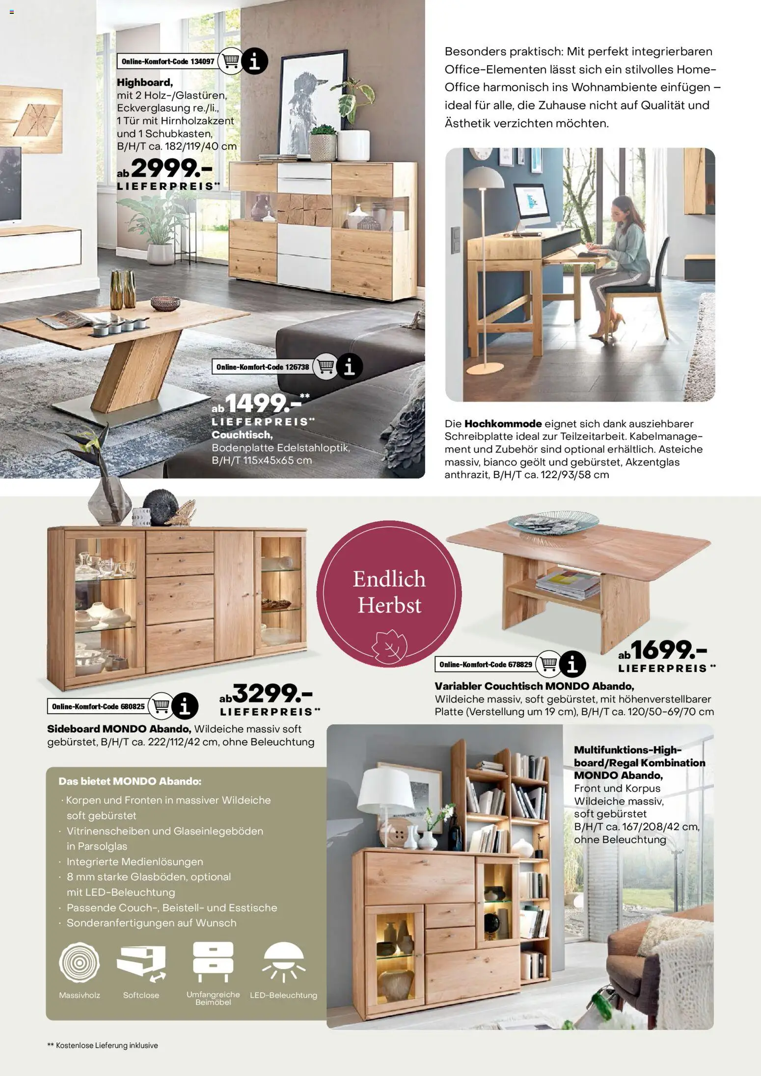 Ostermann Endlich Herbst MONDO Prospekt – gültig ab 25.10.2025 | Seite: 7 | Produkte: Sideboard, Couchtisch, Tür