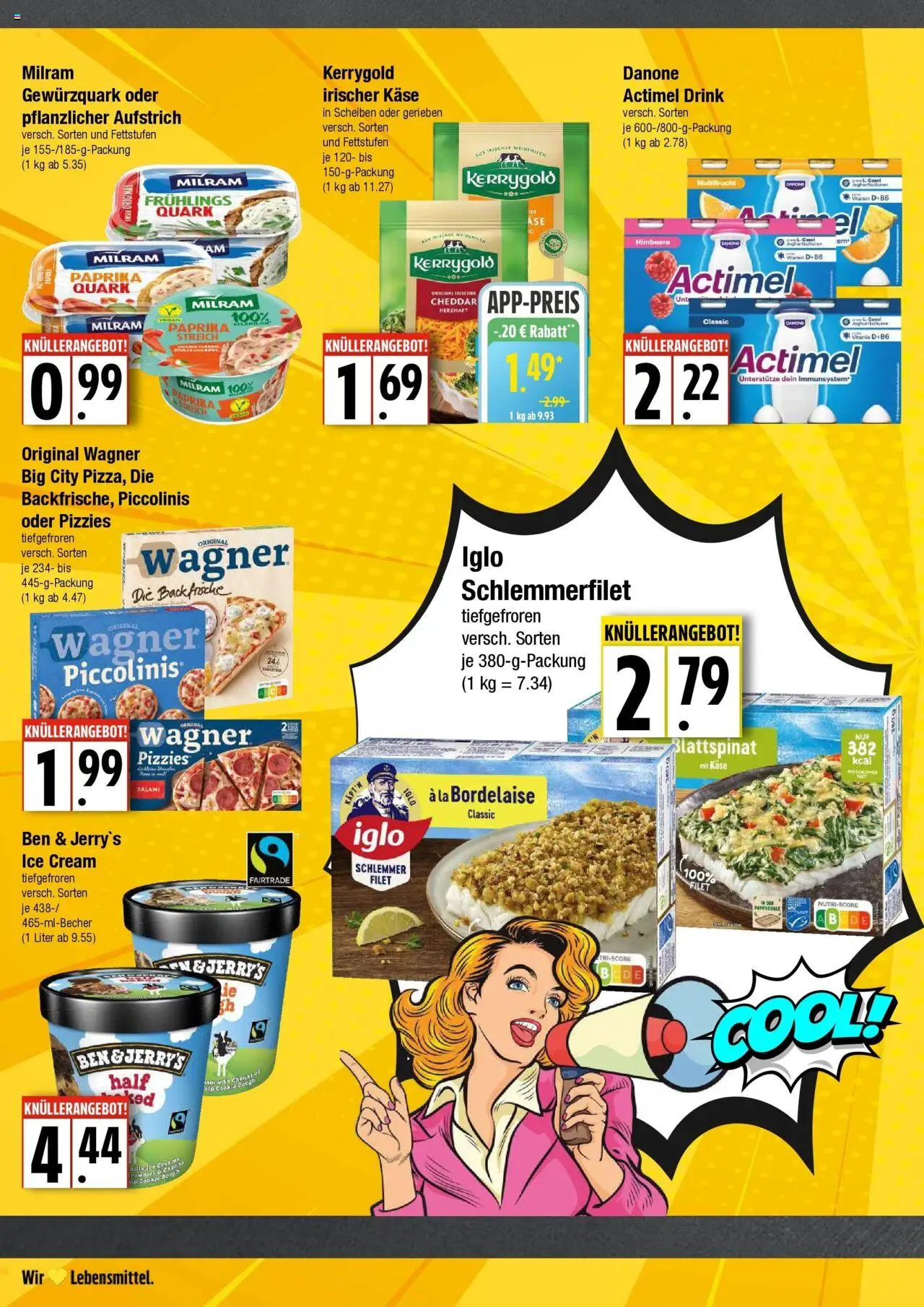 Edeka prospekt Hamburg	 - gültig ab dem 06.07.2025 | Seite: 6 | Produkte: Actimel, Käse, Milram, Salami