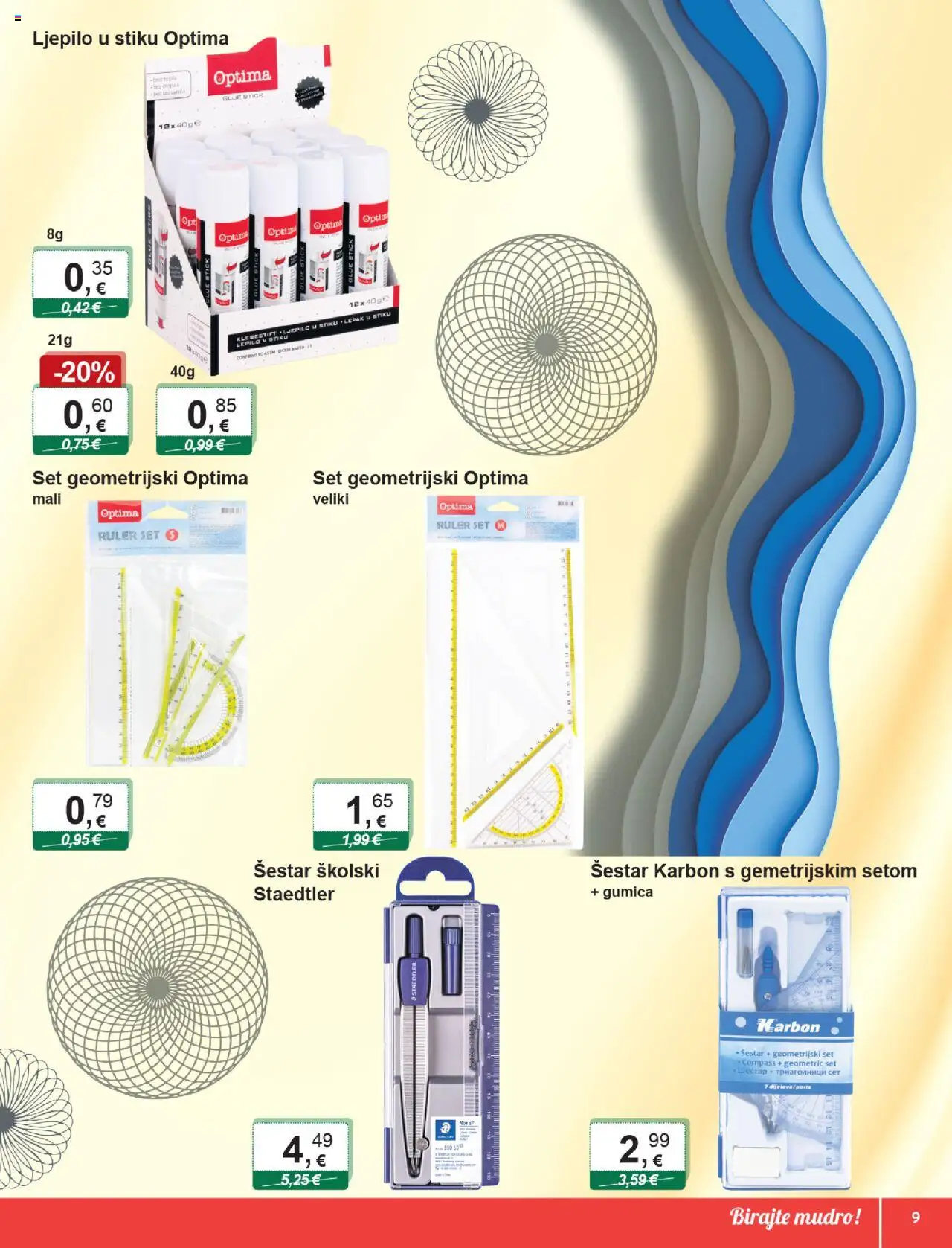 KTC katalog | vrijedi od 31.07.2025 | Stranica: 9 | Proizvodi: Šestar, Ljepilo