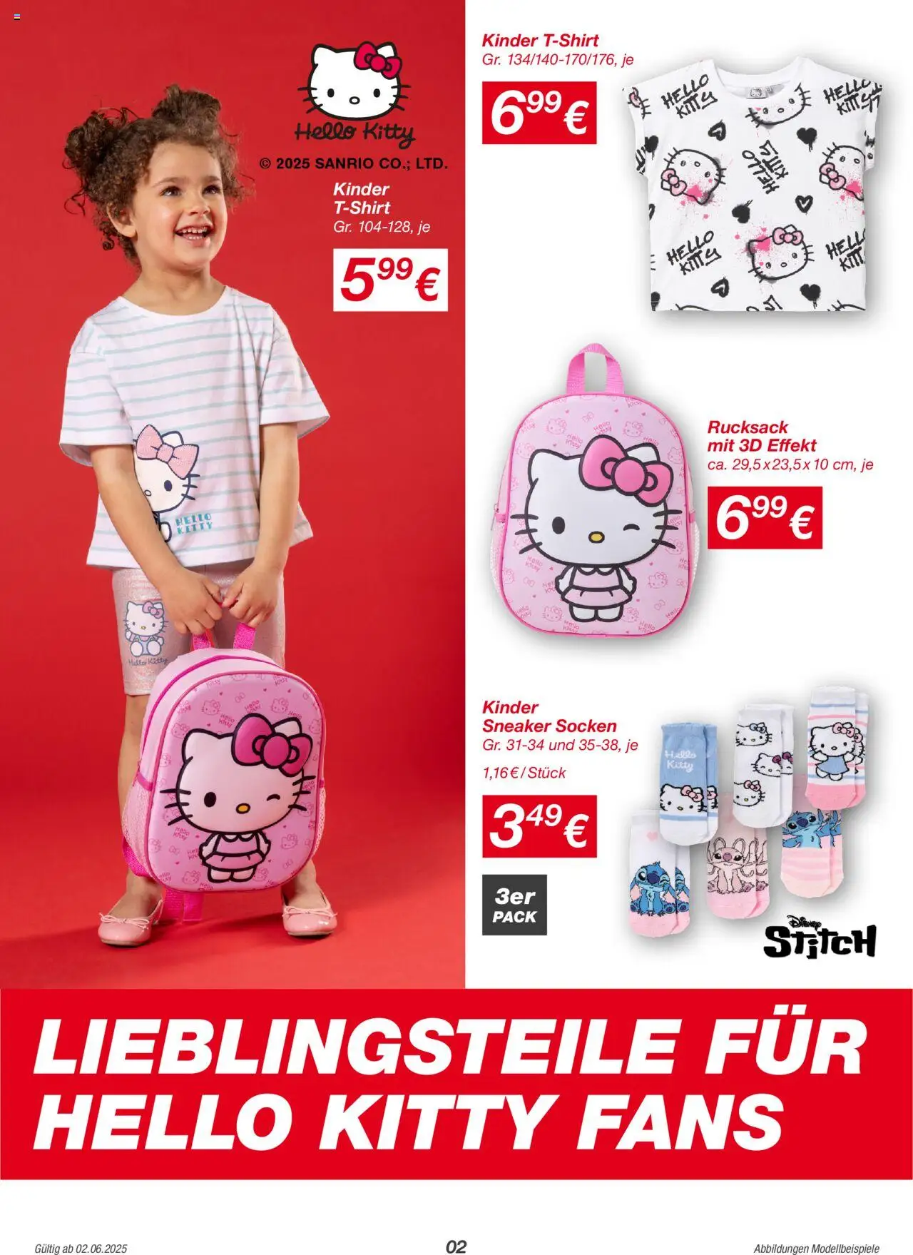 Kik Prospekt 	 - gültig ab dem 02.06.2025 | Seite: 2 | Produkte: Socken, Rucksack