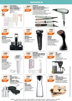 Müller Háztartás prospektus - amely érvényes a következő dátumtól: 23.03.2026 | Oldal: 4 | Termékek: Hajvágó, Kancsó, Borotva, Kávégép