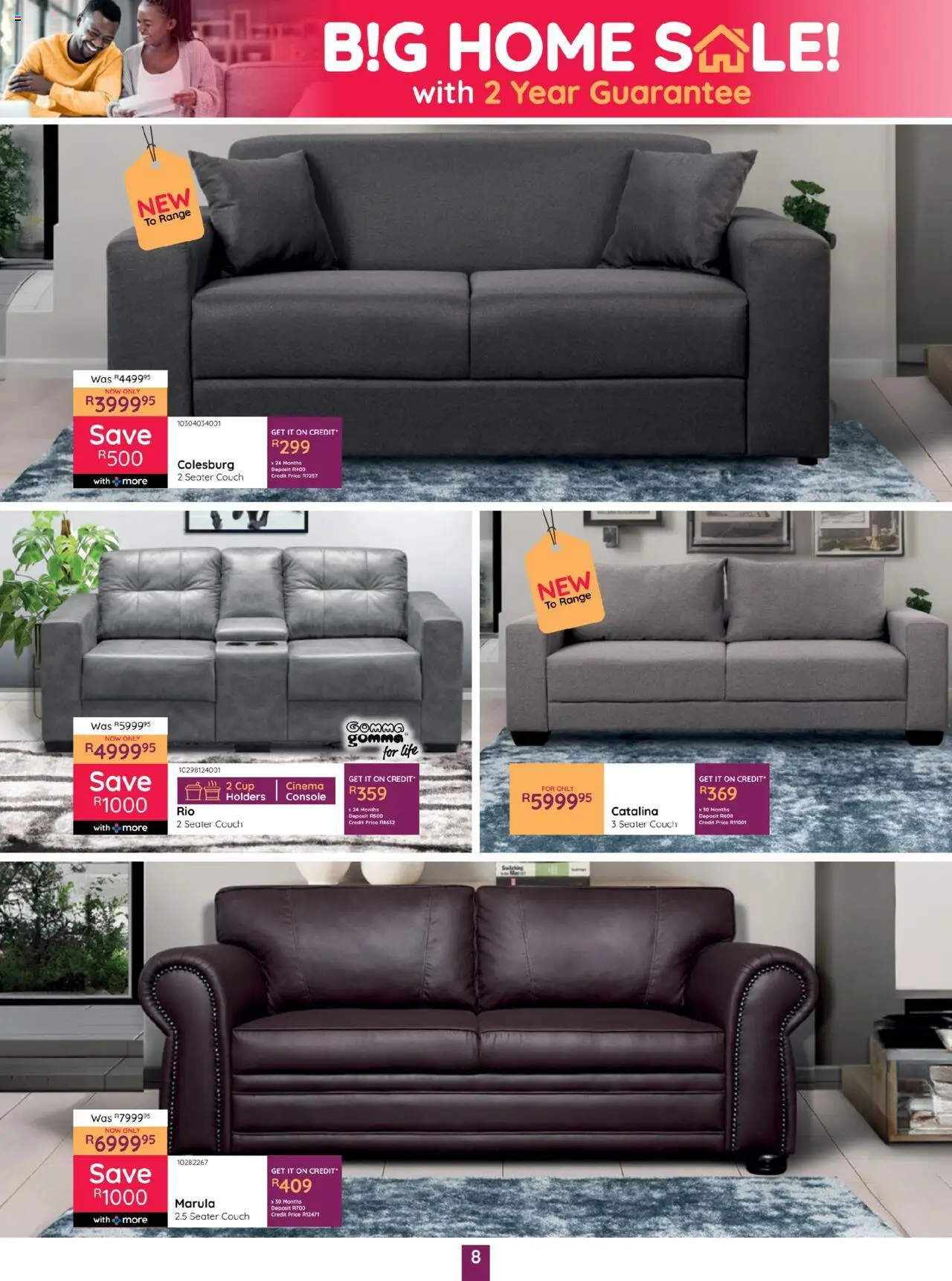 New Bradlows catalogue – valid from 18.09.2025 | Page: 8 | Products: Seater, Couch