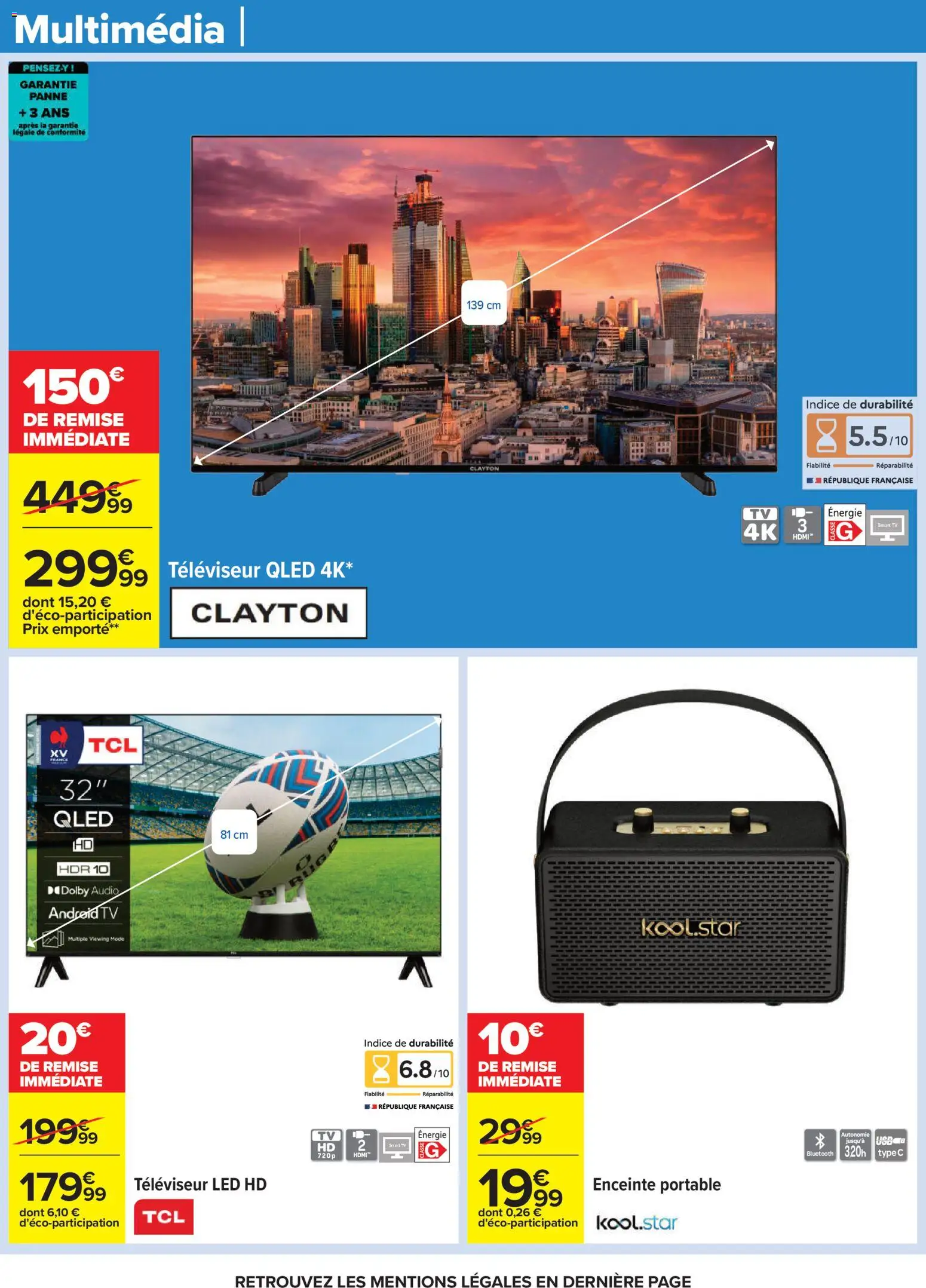 {H1} | Page: 85 | Produits: Audio, Enceinte, Televiseur, Portable