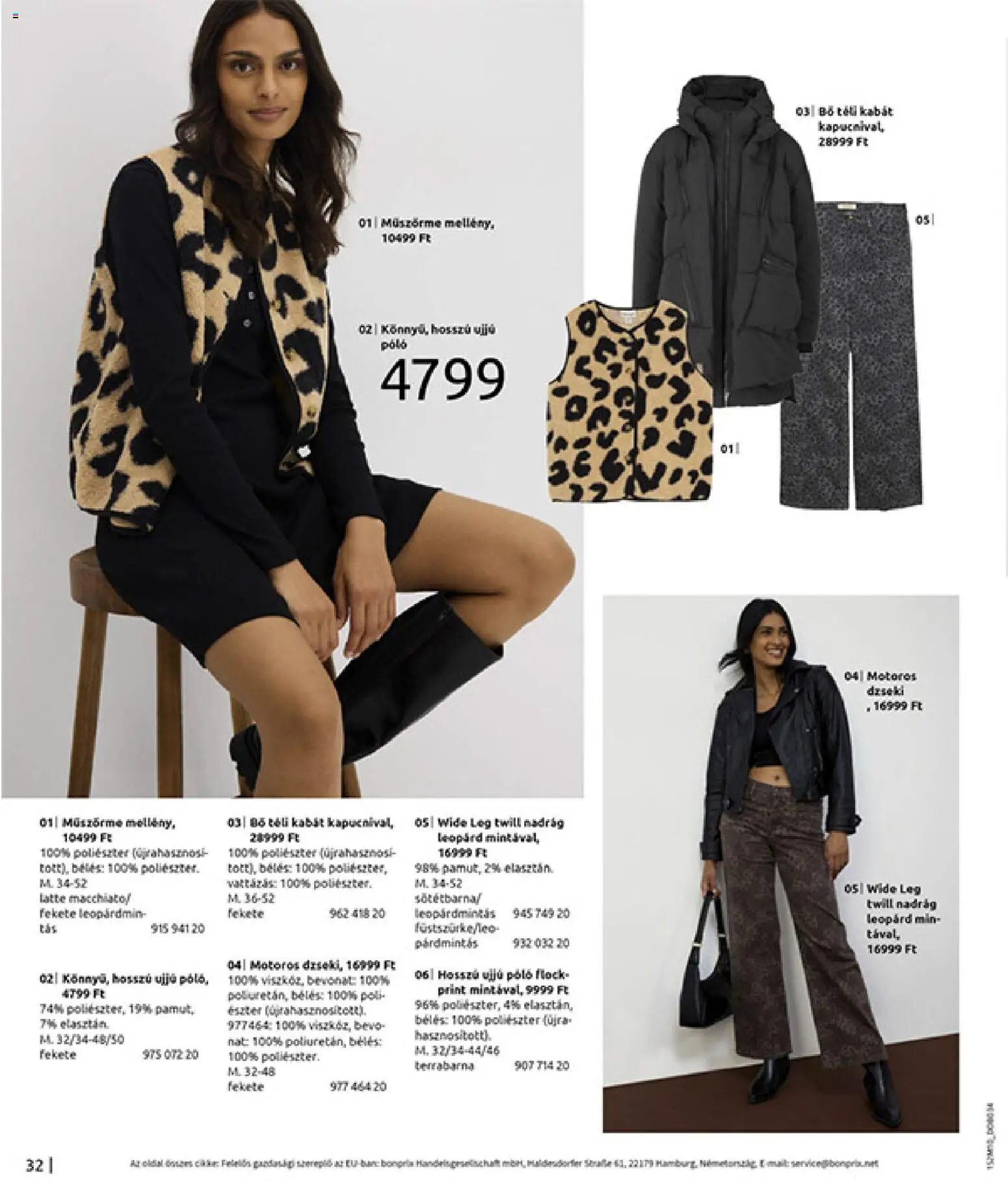 Bonprix akciós ujság - amely érvényes a következő dátumtól: 24.11.2025 | Oldal: 34 | Termékek: Dzseki, Kabát, Nadrág