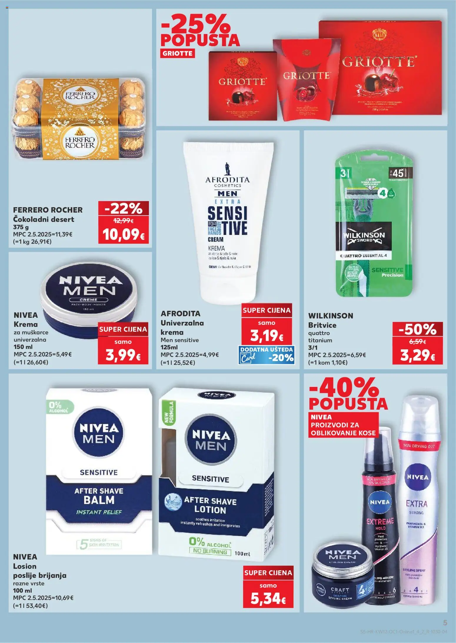 Kaufland katalog | vrijedi od 18.03.2026 | Stranica: 5 | Proizvodi: Krema za lice, Krema, Nivea, Ferrero Rocher