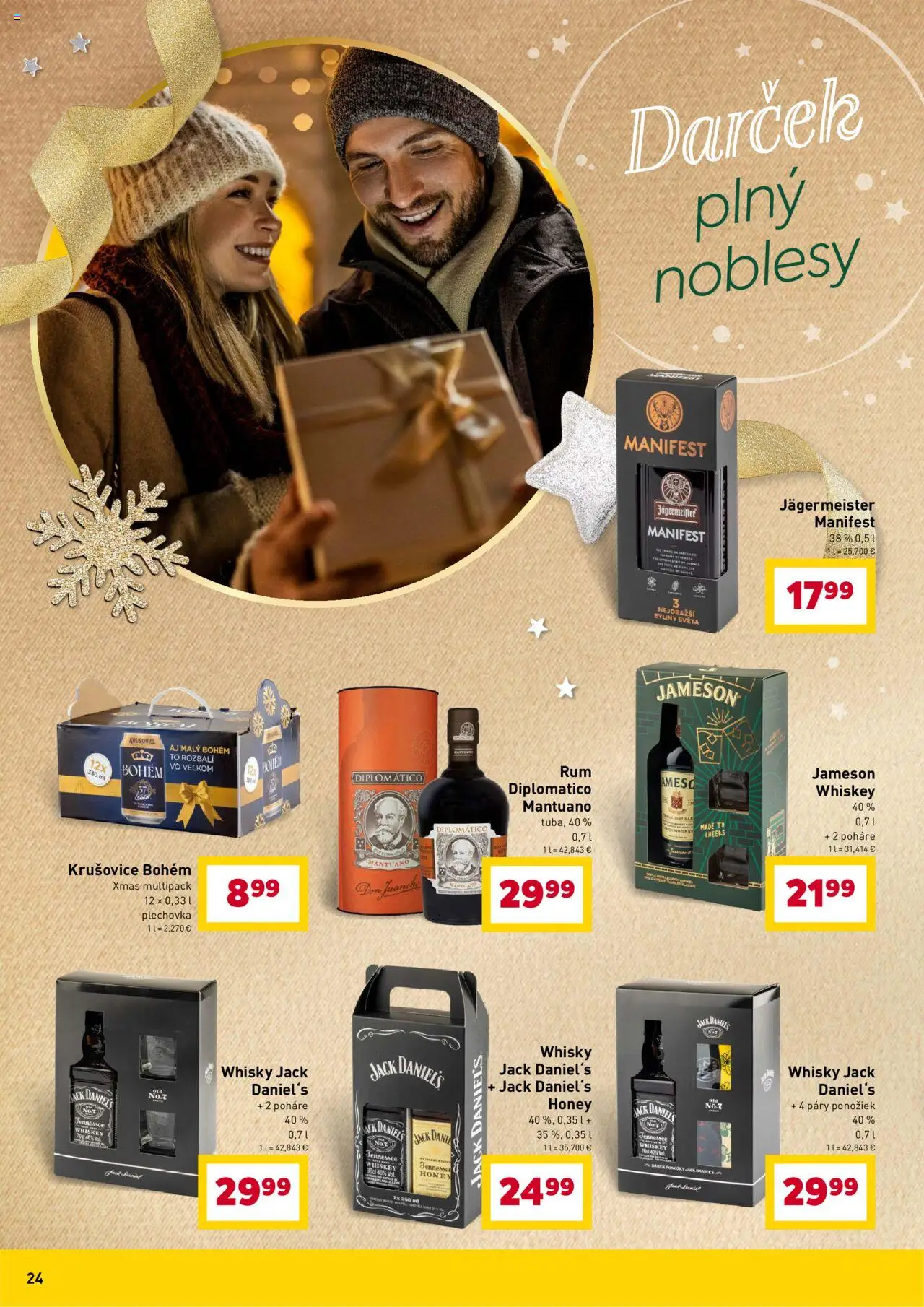 Nové Billa akcie – leták je platný od 15.10.2025 | Strana: 24 | Produkty: Jameson, Ponožky, Whisky, Jack Daniel's