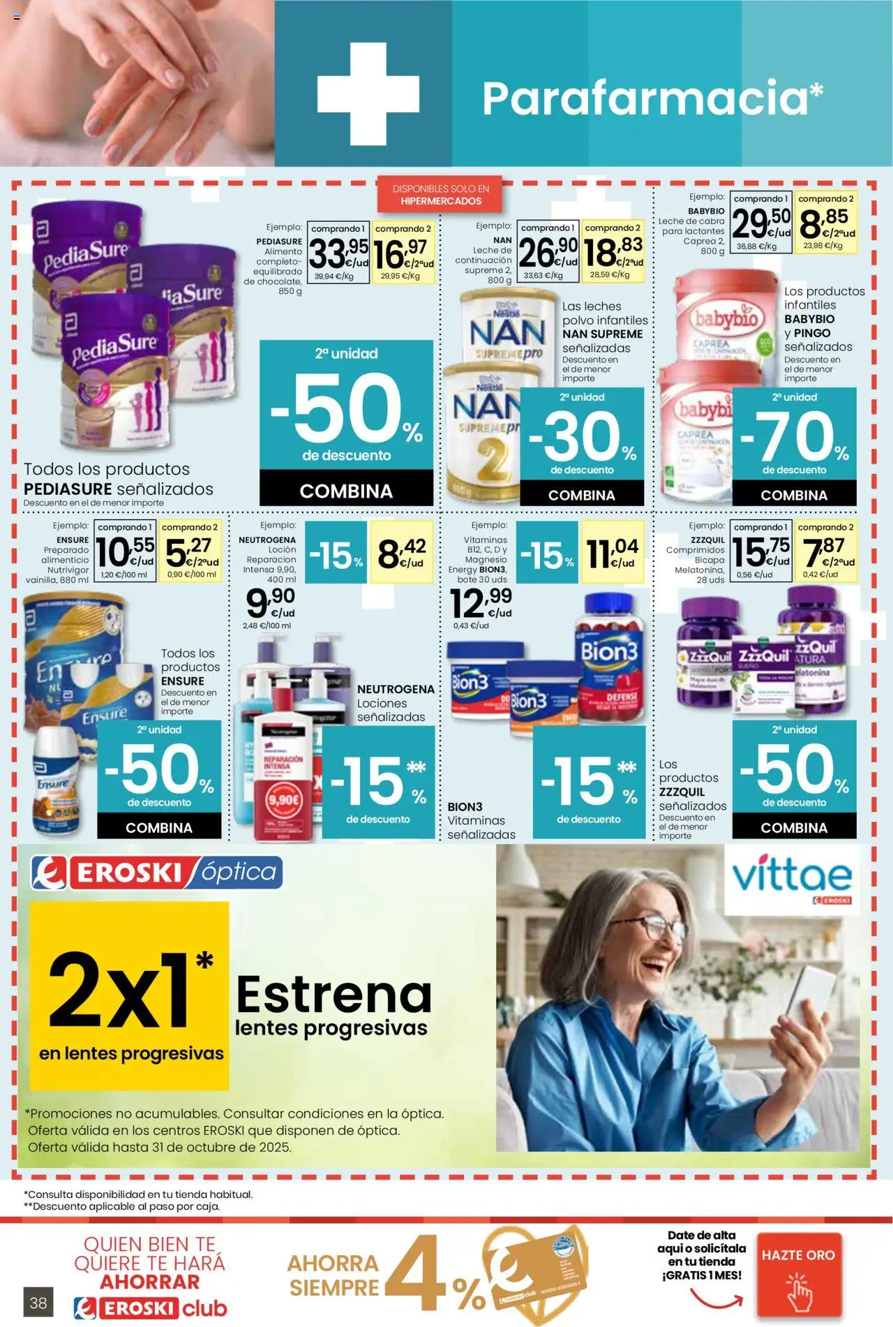 Eroski - Ofertón │ válido desde el 28.08.2025 | Página: 38 | Productos: Polvo, Leche, Té