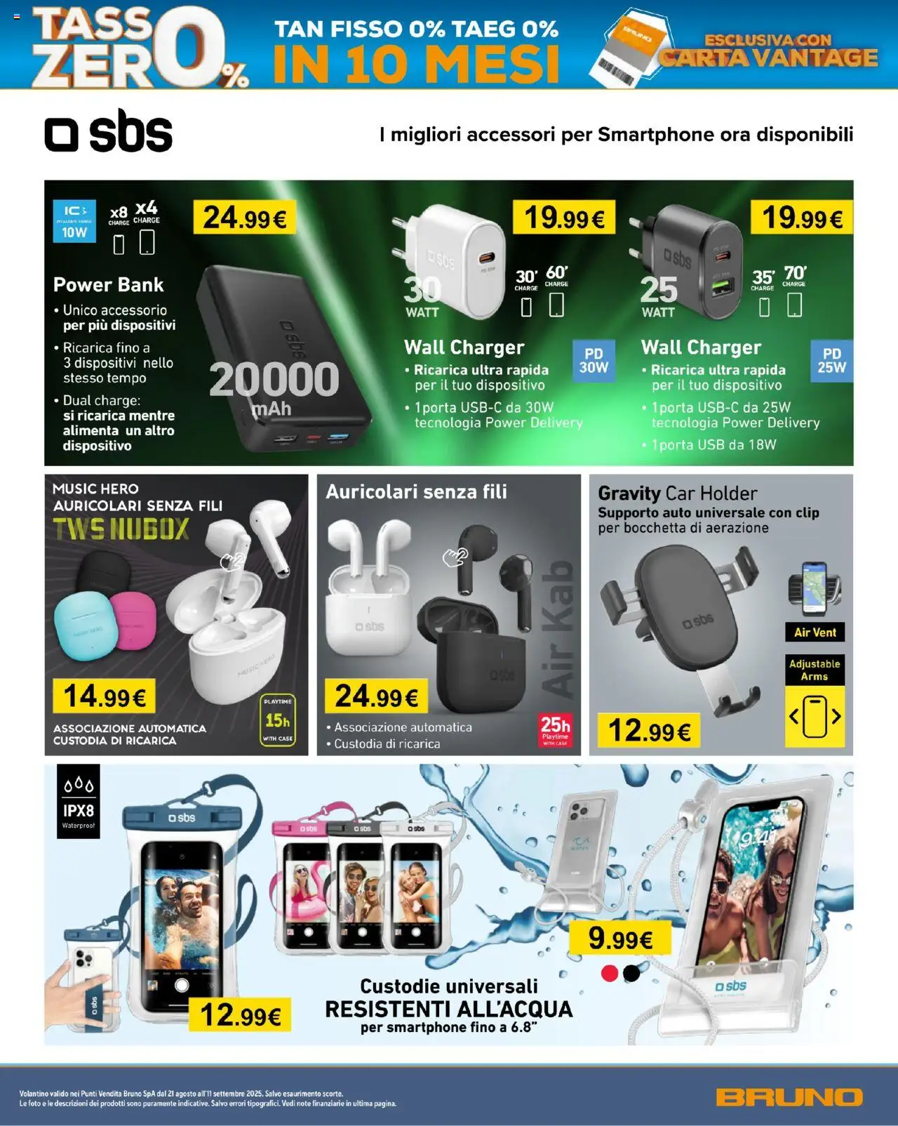 Volantino BRUNO del 21.08.2025 | Pagina: 43 | Prodotti: Auricolari, Power bank, Smartphone, USB