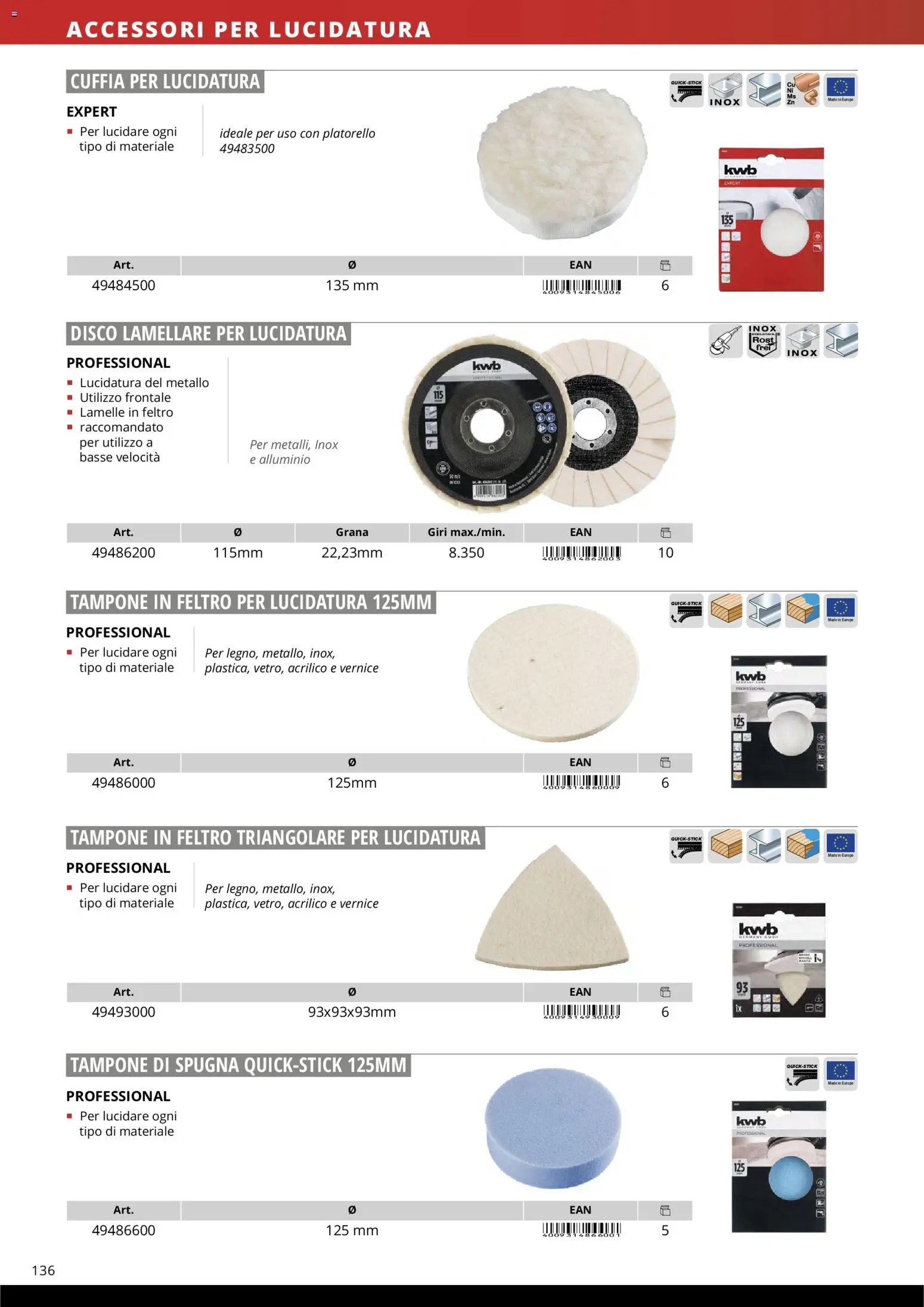 Volantino Einhell del 17.03.2026 | Pagina: 138 | Prodotti: Spugna, Disco, Alluminio