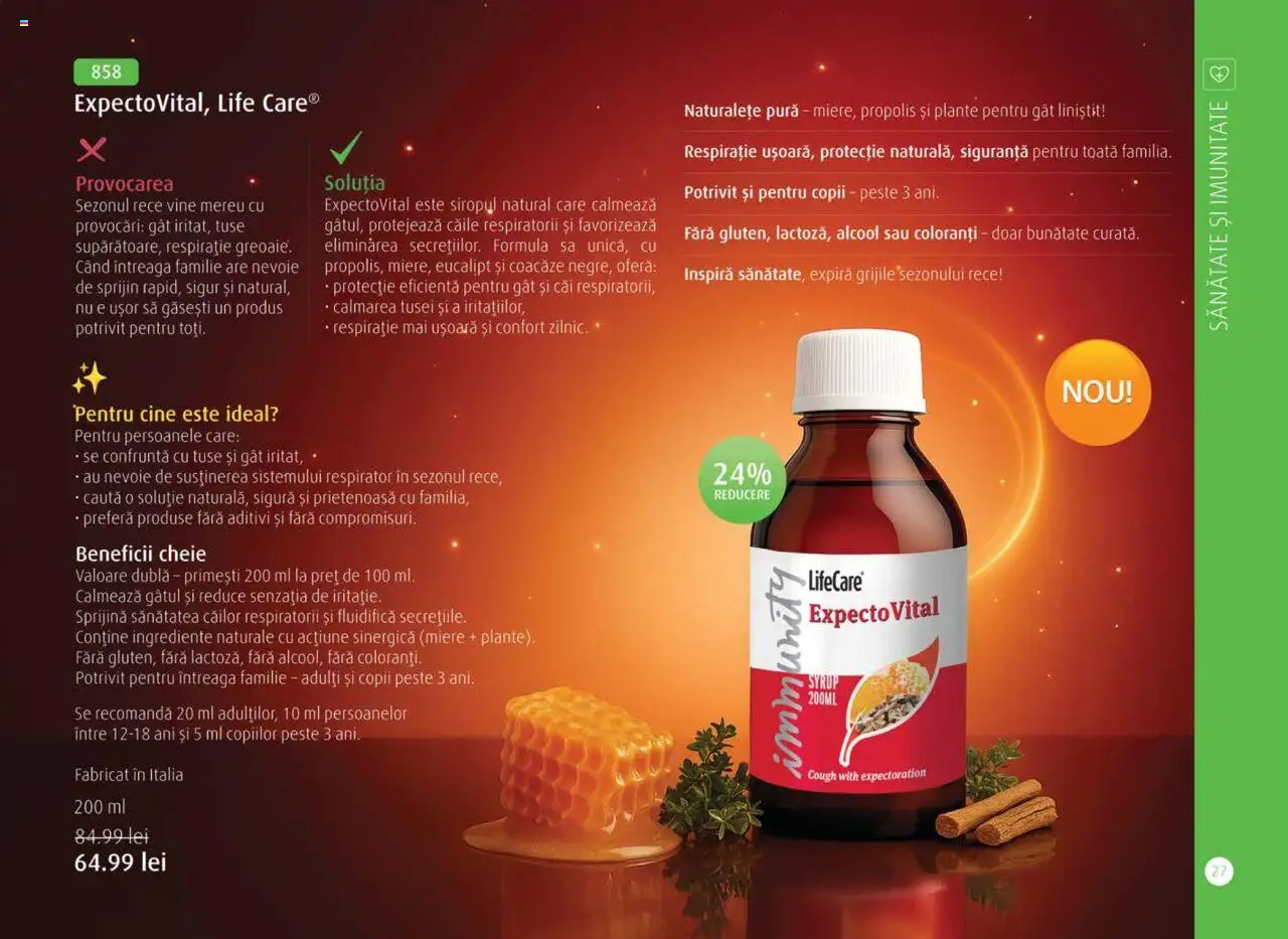 Noul catalog Life Care – valabil de la 01.10.2025 | Pagină: 29 | Produse: Pește, Propolis