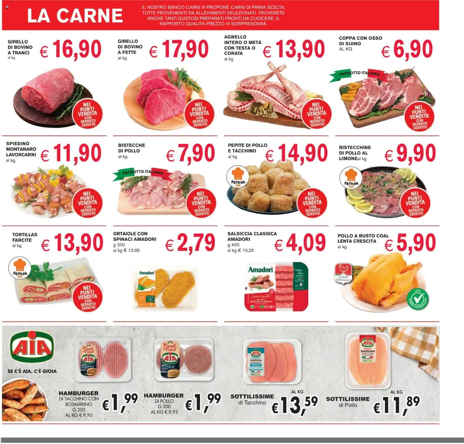 Volantino Coal del 28.11.2025 | Pagina: 4 | Prodotti: Pollo, Salsiccia, Tortillas, Girello