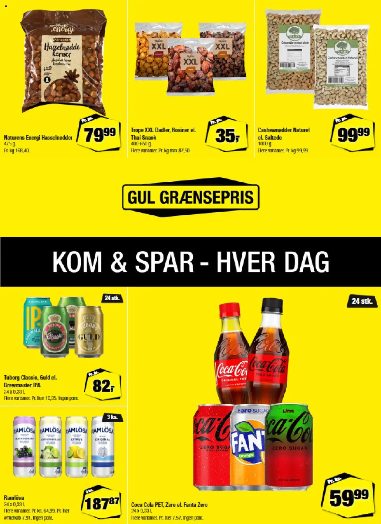 Calle tilbudsavis – gyldig fra 08.04.2026 | Side: 5 | Produkter: Coca Cola, Rosiner, Cashewnødder, Cola