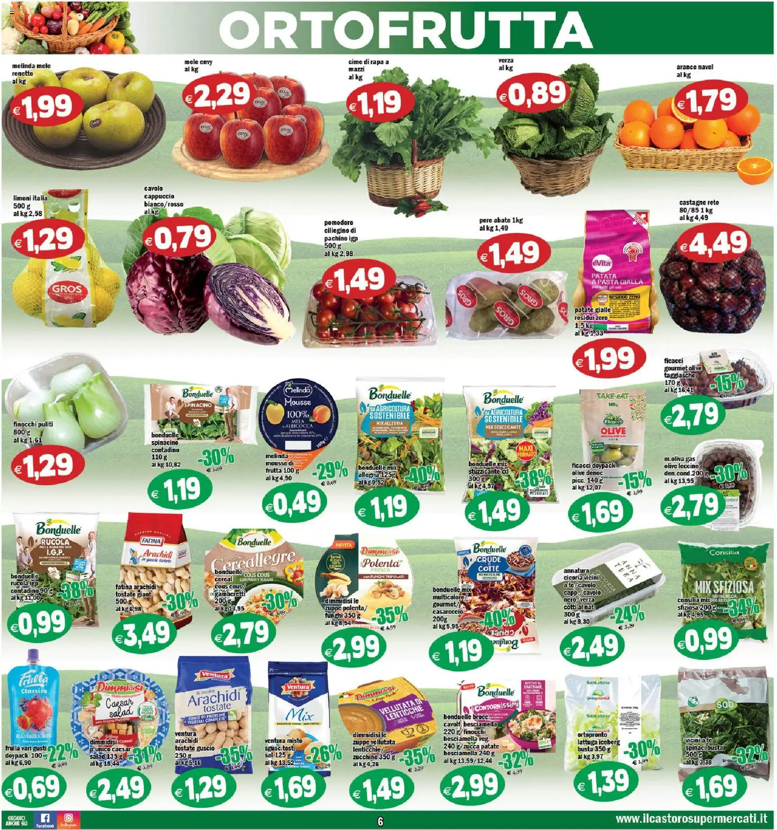 Volantino Il Castoro del 27.11.2025 | Pagina: 6 | Prodotti: Arance, Lenticchie, Olive, Arachidi