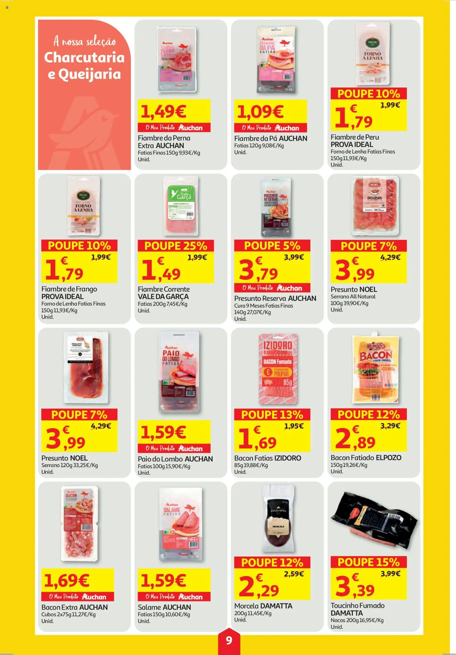 Auchan folheto │ válido de 30.10.2025 | Página: 9 | Produtos: Peru, Salame, Presunto, Pá