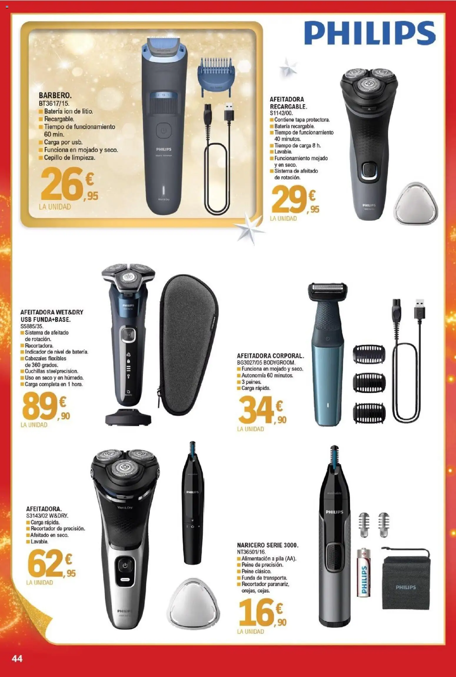 E.Leclerc folleto │ válido desde el 03.12.2025 | Página: 44 | Productos: Cepillo, Afeitadora, USB, Batería