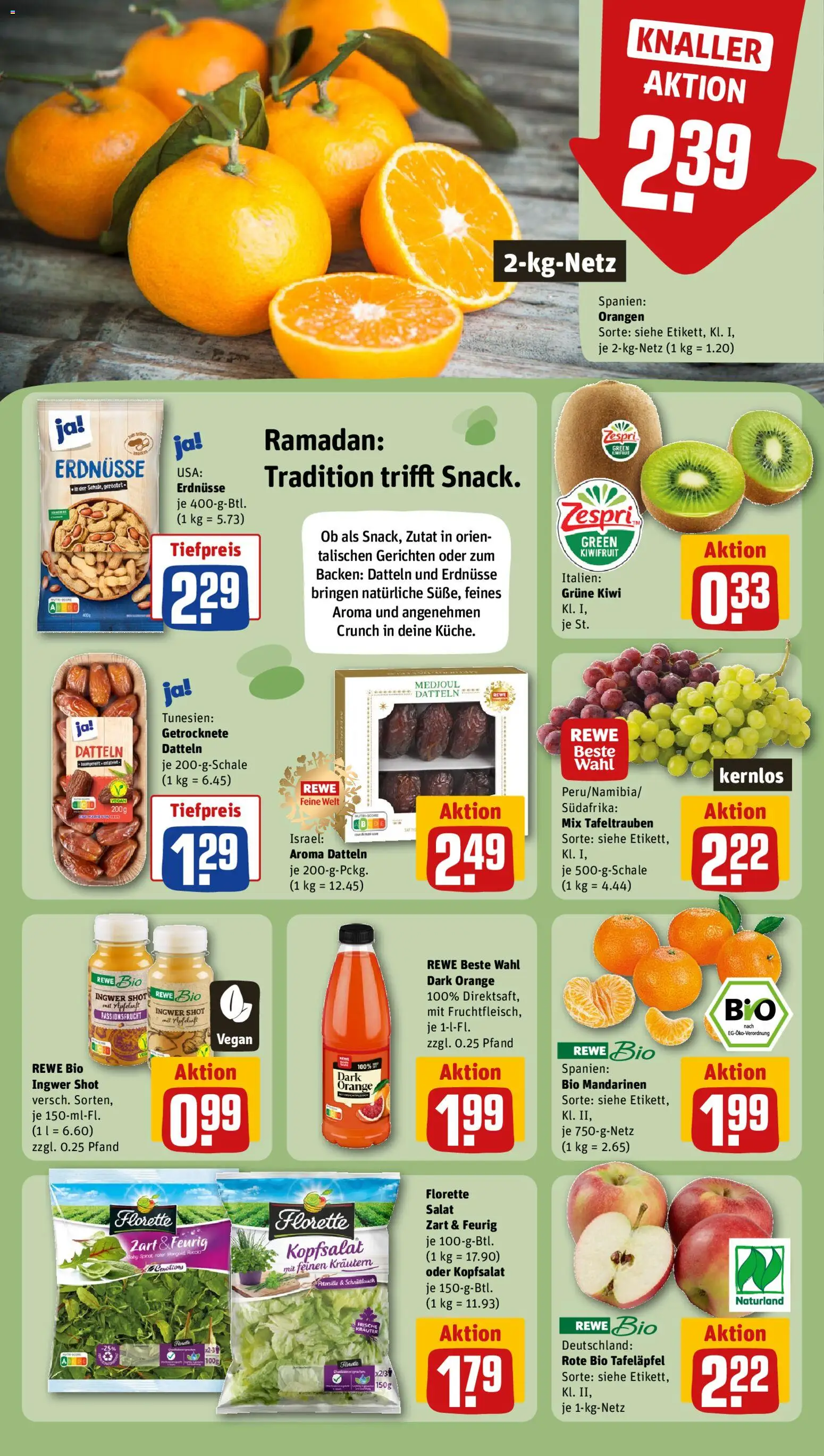 Rewe ihr Kaufpark Prospekt 	 – gültig ab 23.02.2026 | Seite: 4 | Produkte: Erdnüsse, Rucola, Apfelsaft, Petersilie