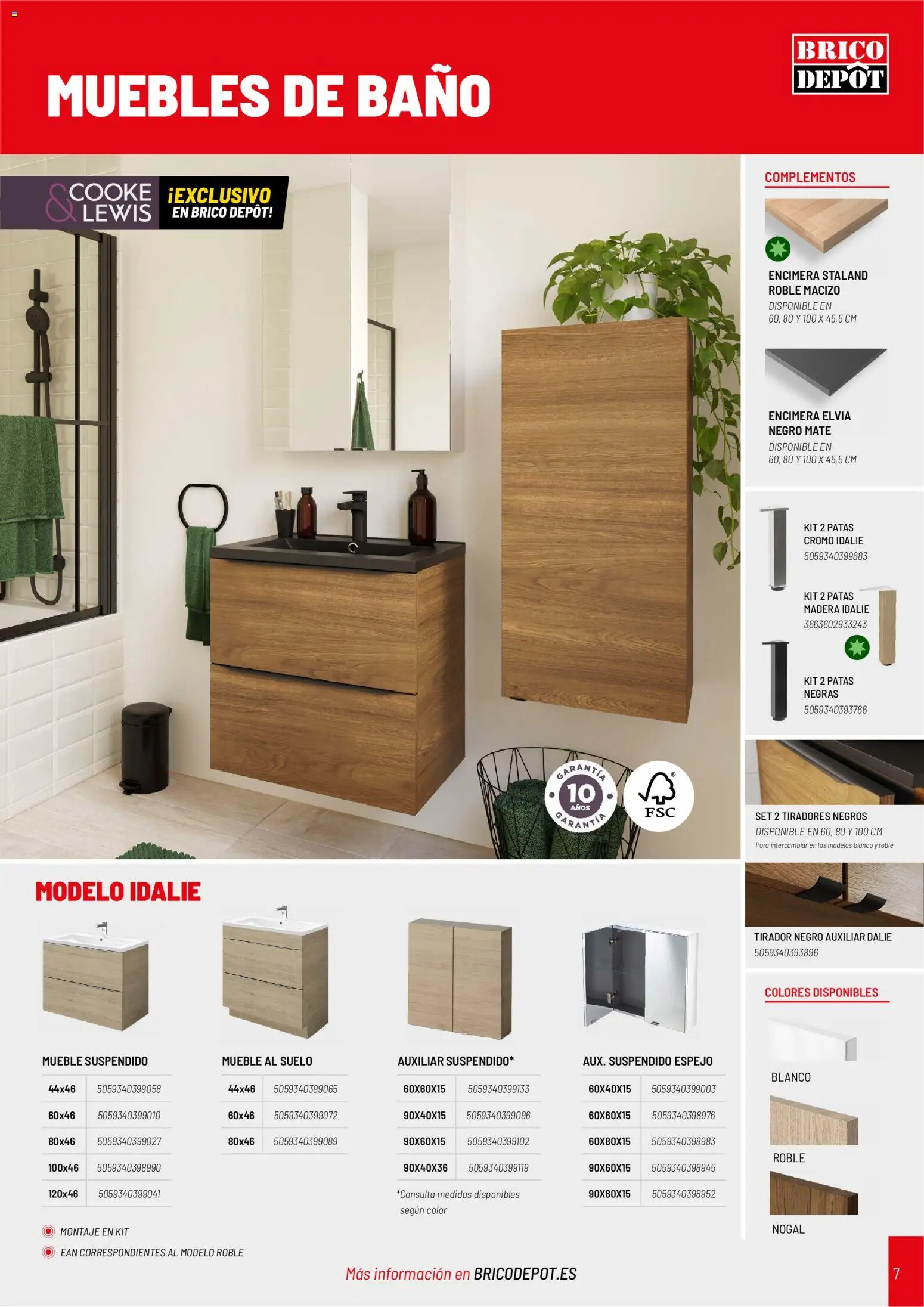 Brico Depôt Baños │ válido desde el 02.01.2026 | Página: 7 | Productos: Muebles, Baño, Espejo