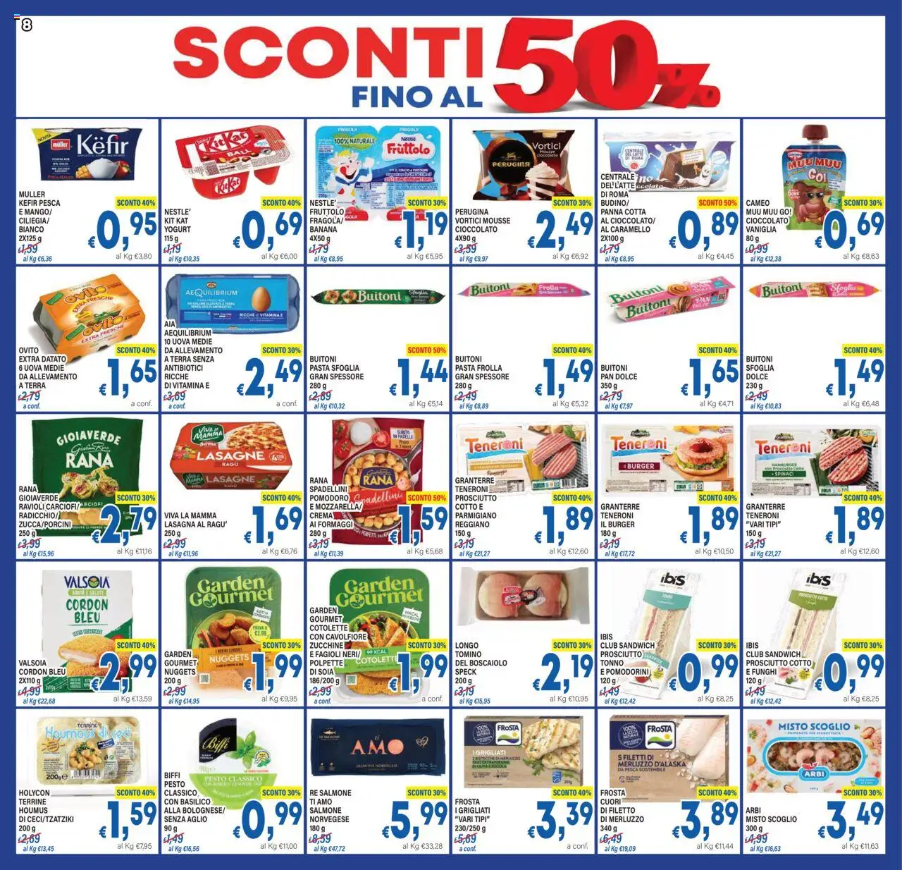 Volantino DEM del 27.08.2025 | Pagina: 8 | Prodotti: Cioccolato, Pasta, Hamburger, Tomino
