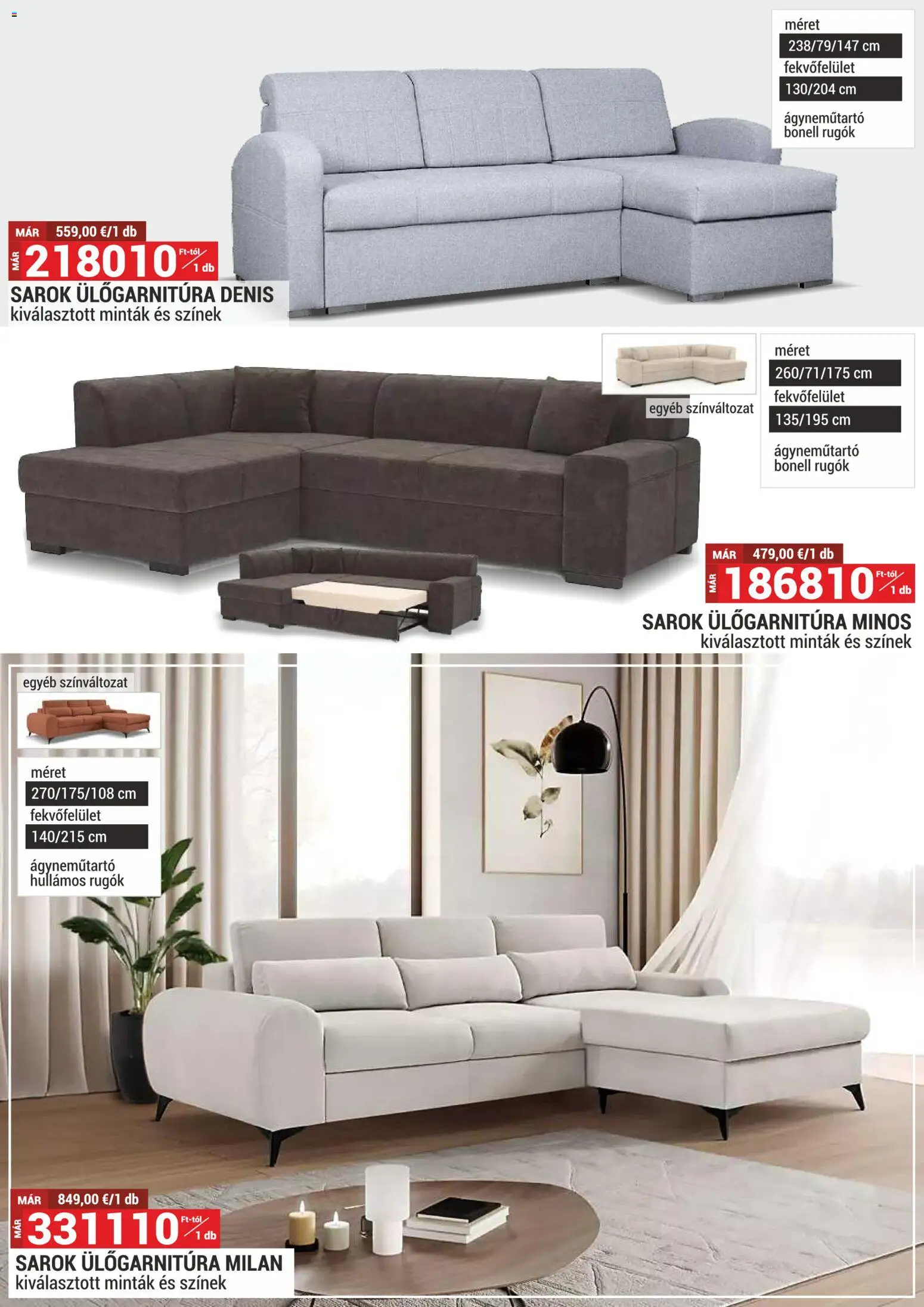Merkury Market akciós ujság - amely érvényes a következő dátumtól: 01.12.2025 | Oldal: 10 | Termékek: Sarok ülőgarnitúra