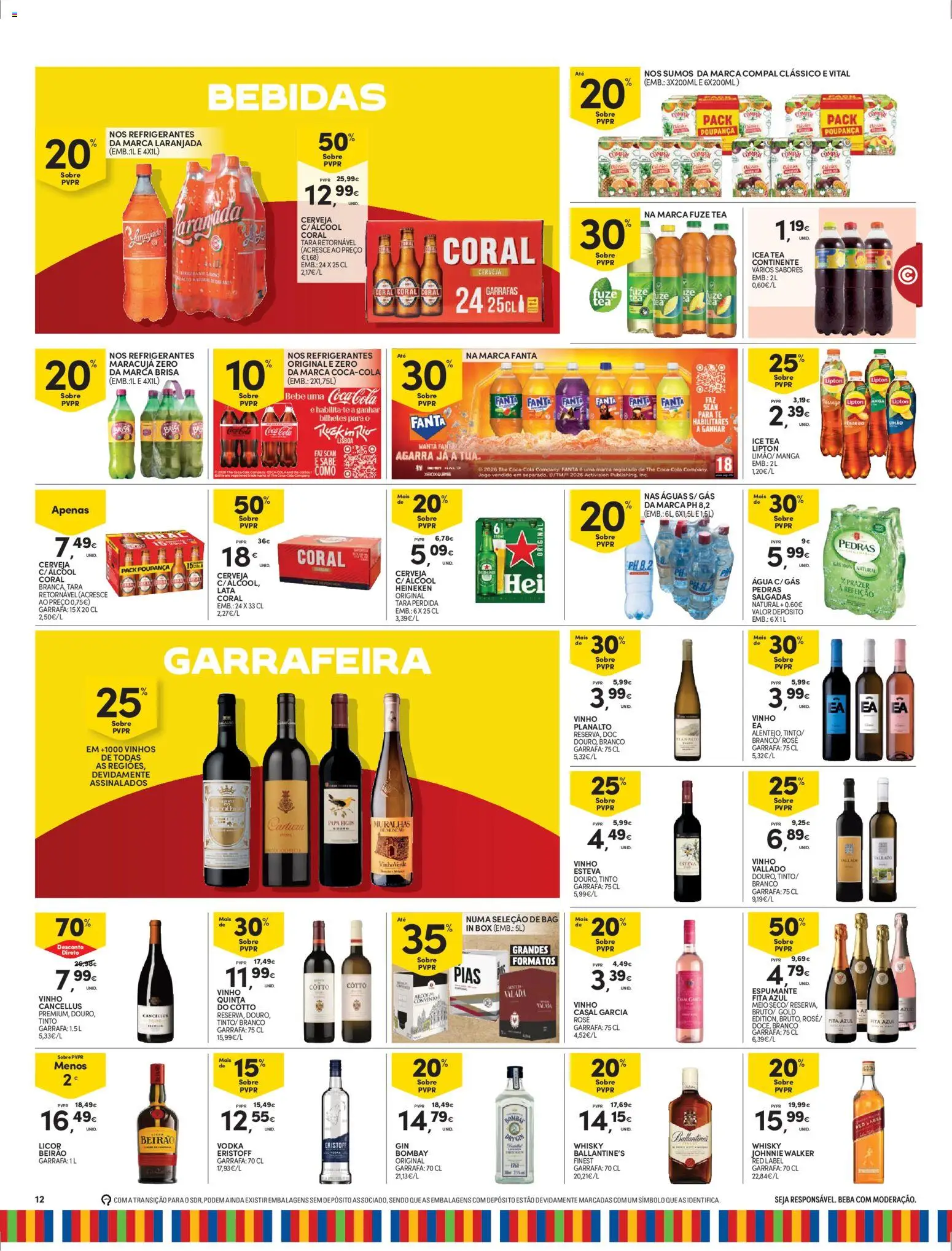 Continente Madeira │ válido de 28.04.2026 | Página: 12 | Produtos: Agua, Whisky, Fanta, Soda