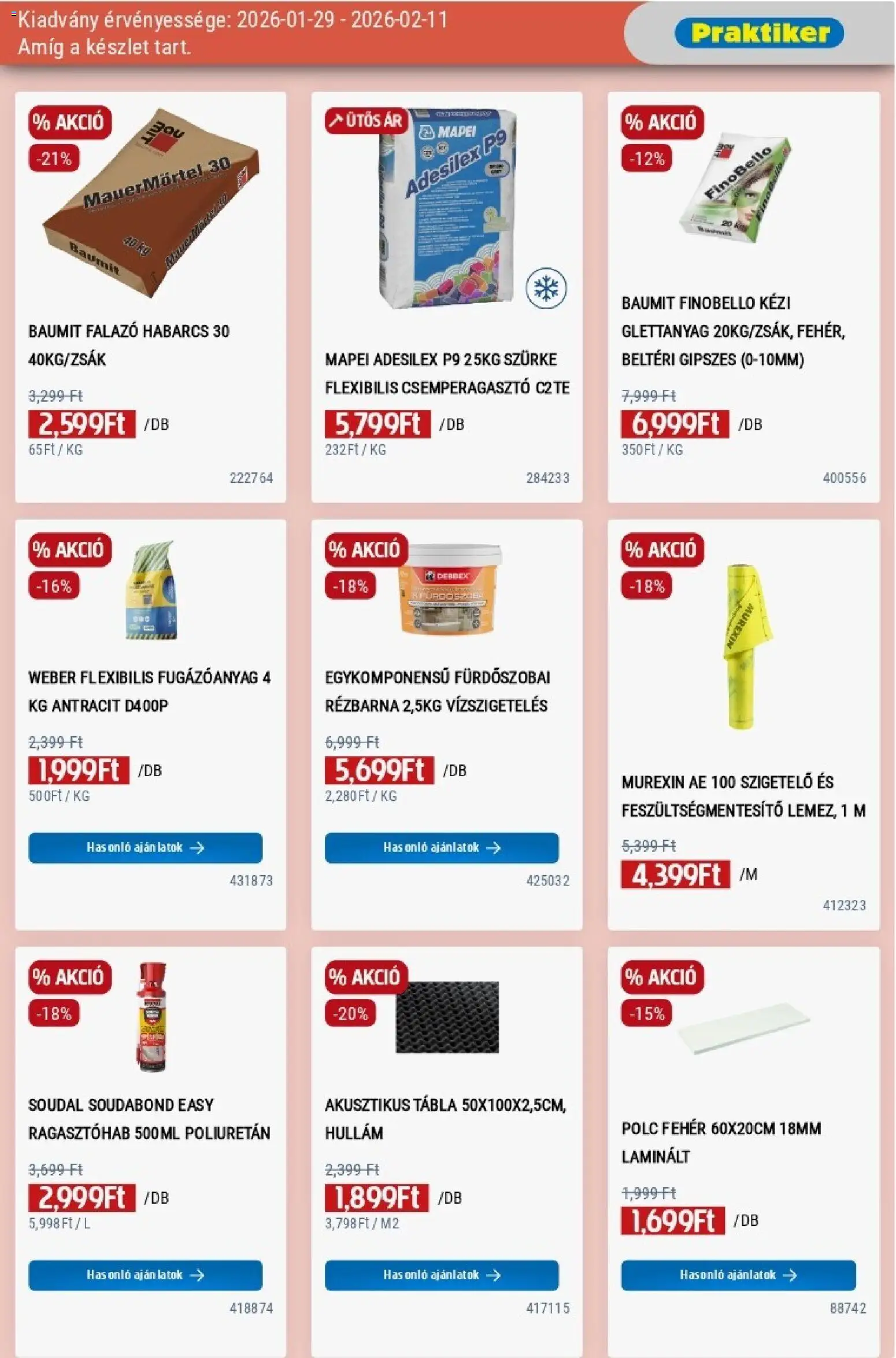 Praktiker akciós ujság - amely érvényes a következő dátumtól: 29.01.2026 | Oldal: 7 | Termékek: Polc