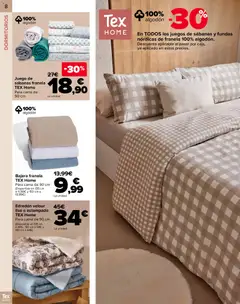 Vista previa Carrefour folleto válido desde el 09.01.2026 | Página: 8 | Productos: Edredón, Juego de sábanas, Cama