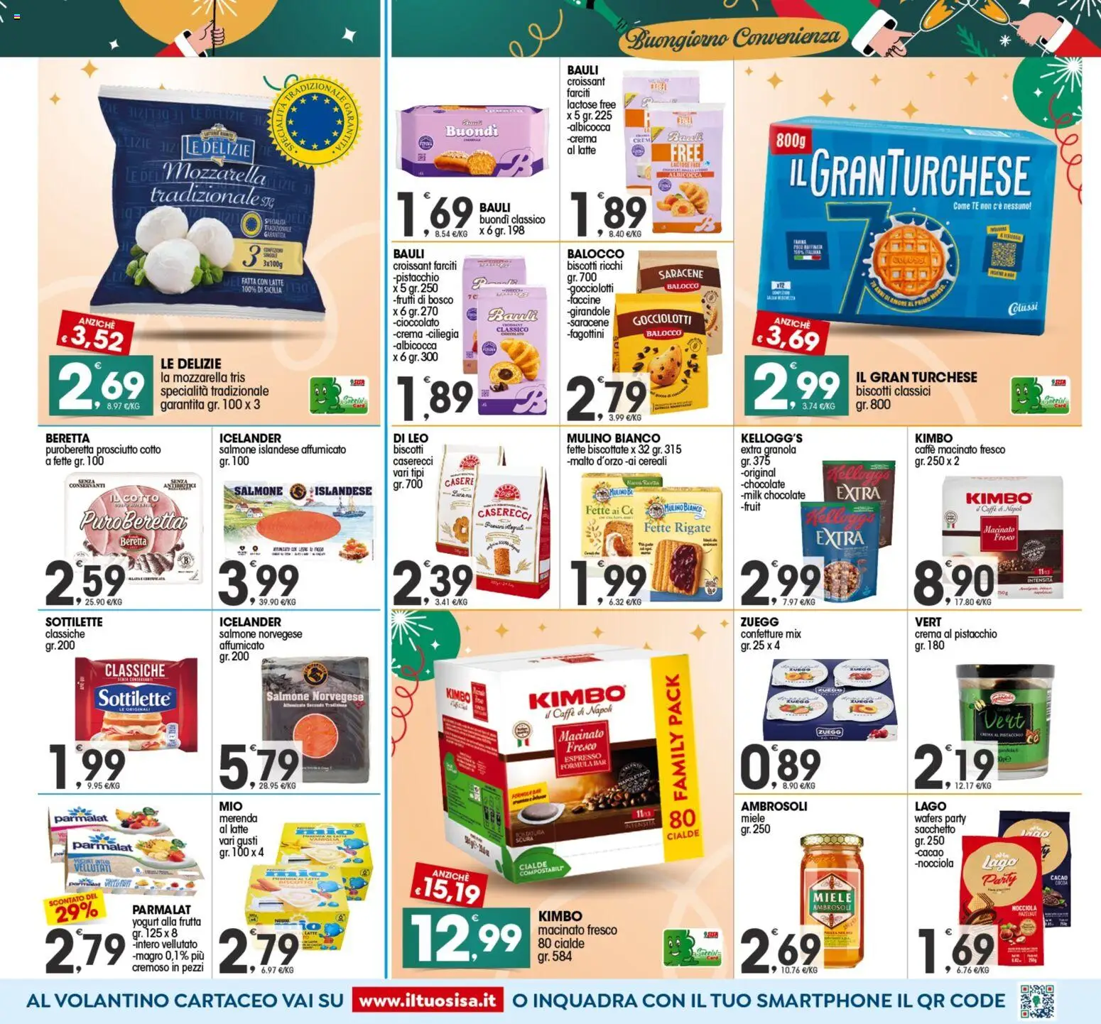 Volantino SISA del 27.12.2025 | Pagina: 5 | Prodotti: Cereali, Frutta, Latte, Prosciutto