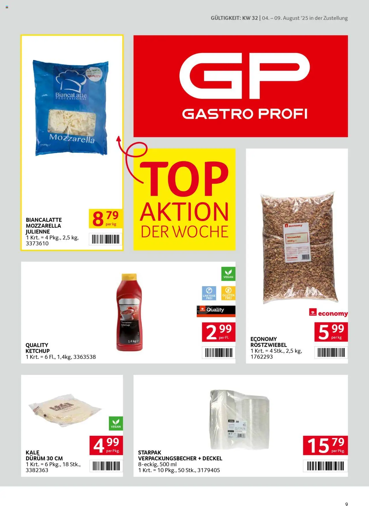 Transgourmet Zustellaktion gültig ab 03.08.2025 | Seite: 9 | Produkte: Ketchup, Tomaten
