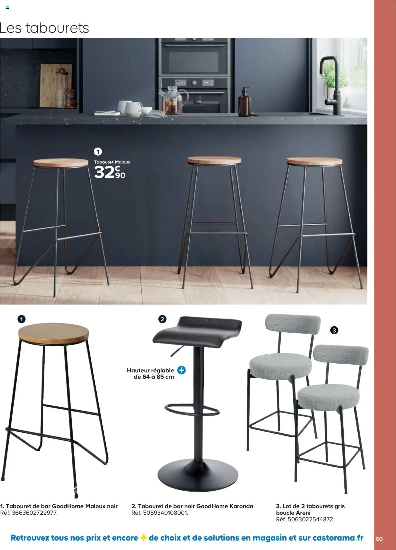 {H1} | Page: 193 | Produits: Tabouret de bar