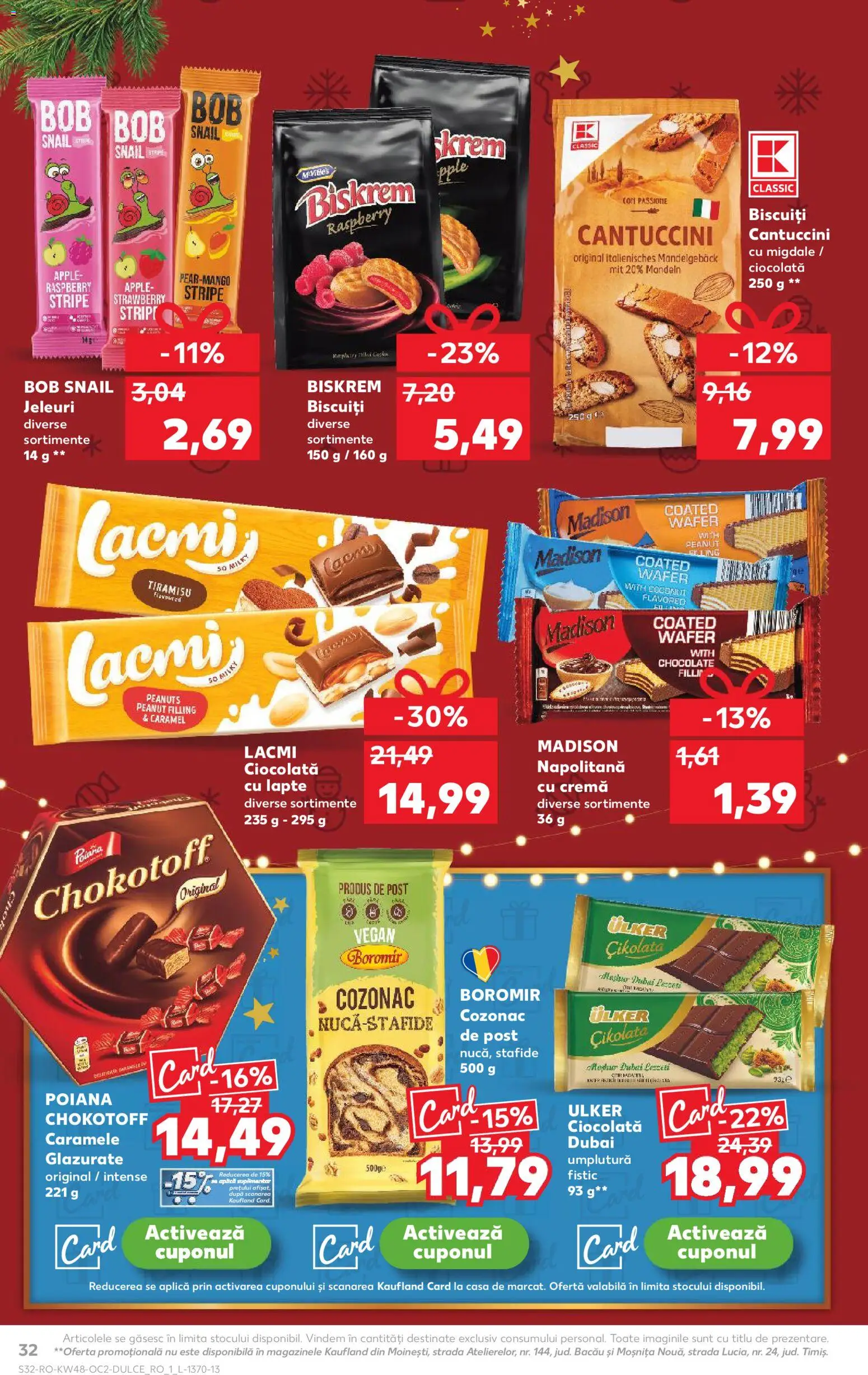 Noul catalog Kaufland – valabil de la 26.11.2025 | Pagină: 32 | Produse: Lapte, Ciocolată, Stafide, Caramele