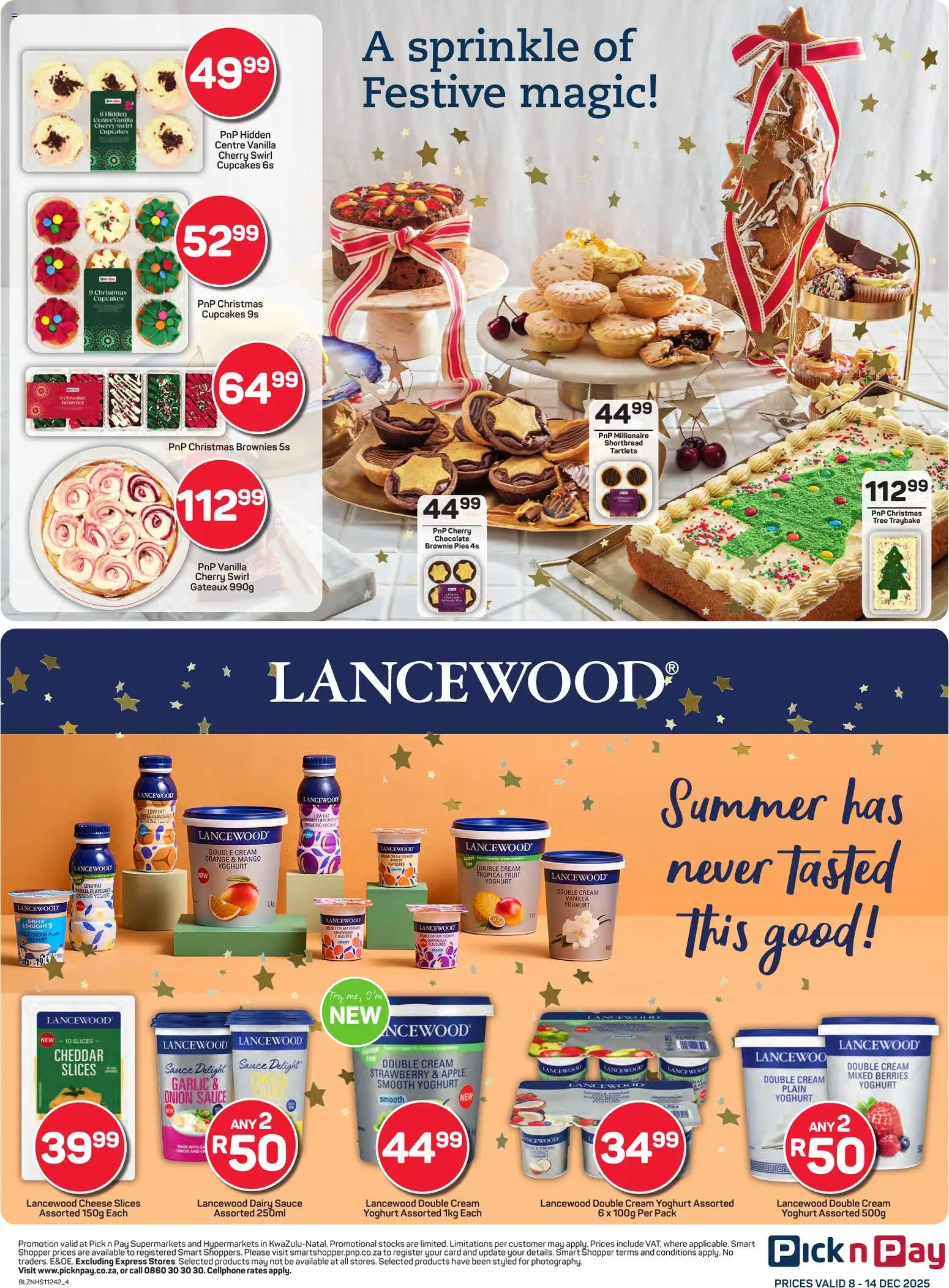 New Pick n Pay catalogue – valid from 08.12.2025 | Page: 2 | Products: Yoghurt, Cheese, Cream, Mango