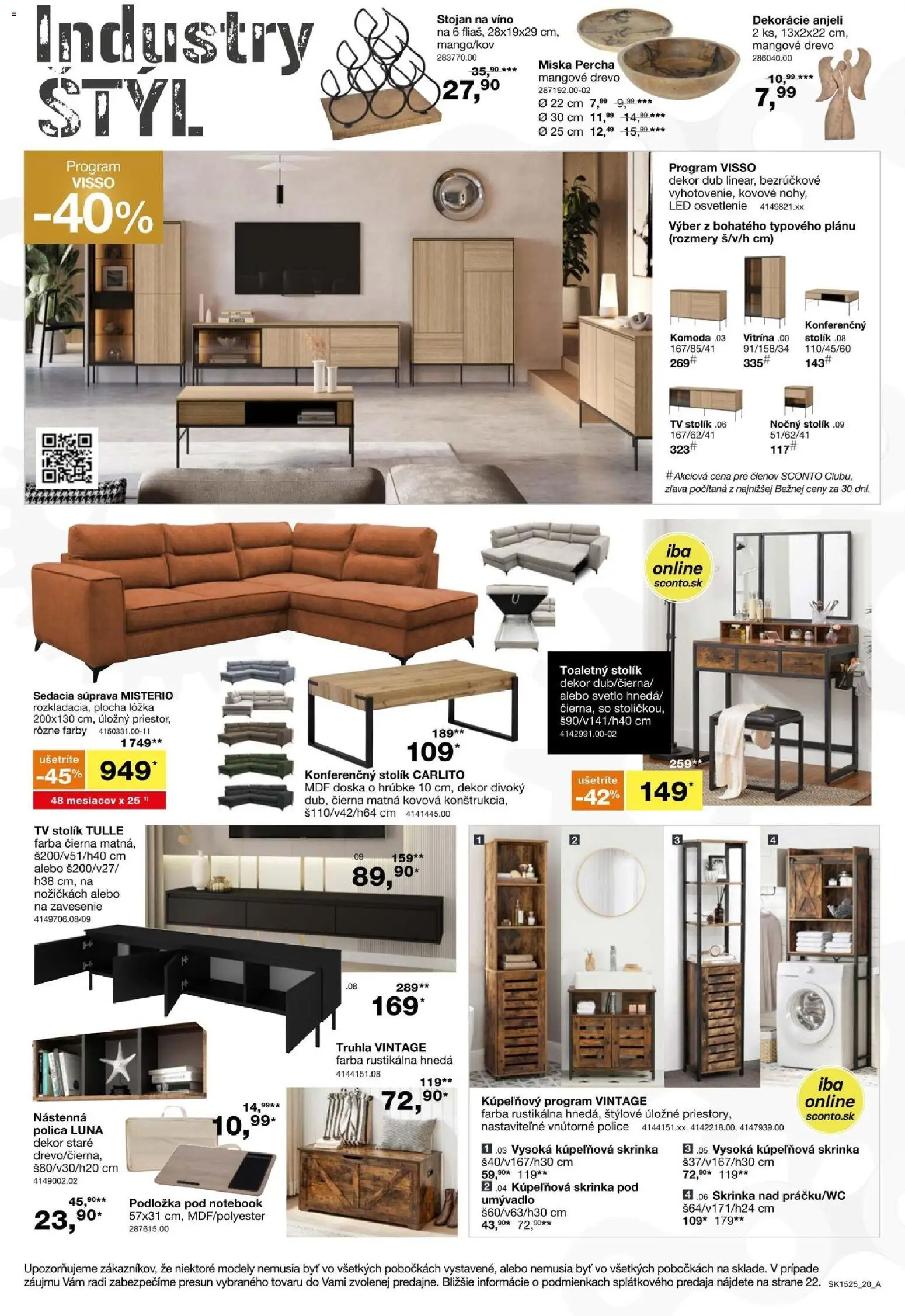 Nové Sconto nábytok akcie – leták je platný od 26.11.2025 | Strana: 20 | Produkty: Sedacia súprava, Tv, Tv stolik, Toaletný stolík