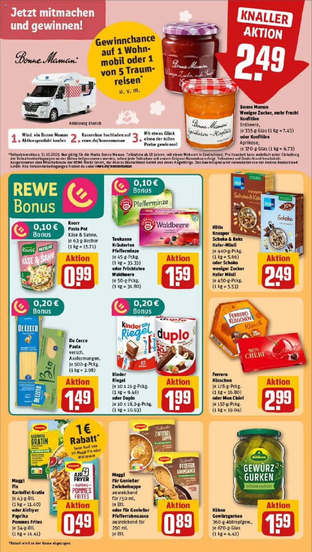 Rewe prospekt Rimpar	 – gültig ab 06.10.2025 | Seite: 9 | Produkte: Kolln, Paprika, Bonne maman, Mon cheri