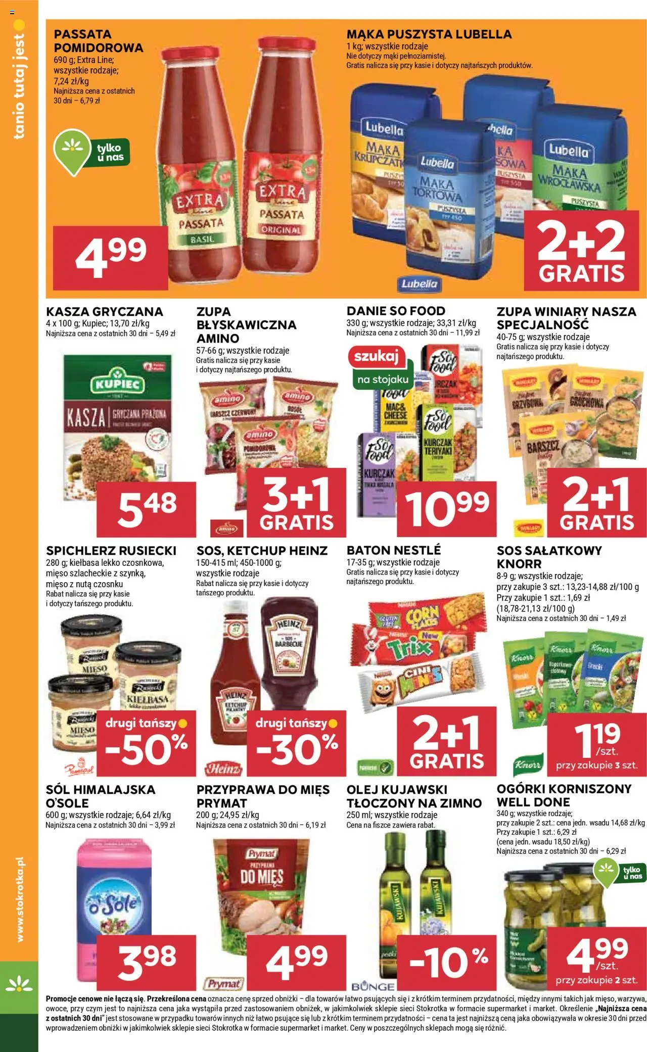 Stokrotka Gazetka od 17.06.2025 | Strona: 20 | Produkty: Passata pomidorowa, Baton, Olej, Sól