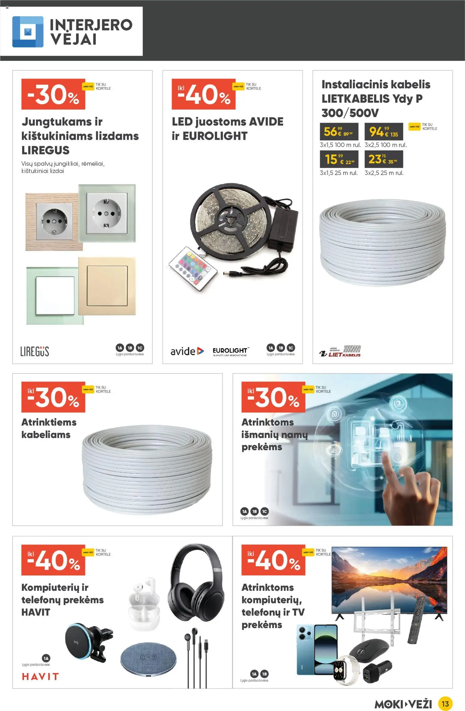MOKI VEŽI akcijos nuo 11.12.2025 | Puslapis: 13 | Prekių: Tv, Kabelis