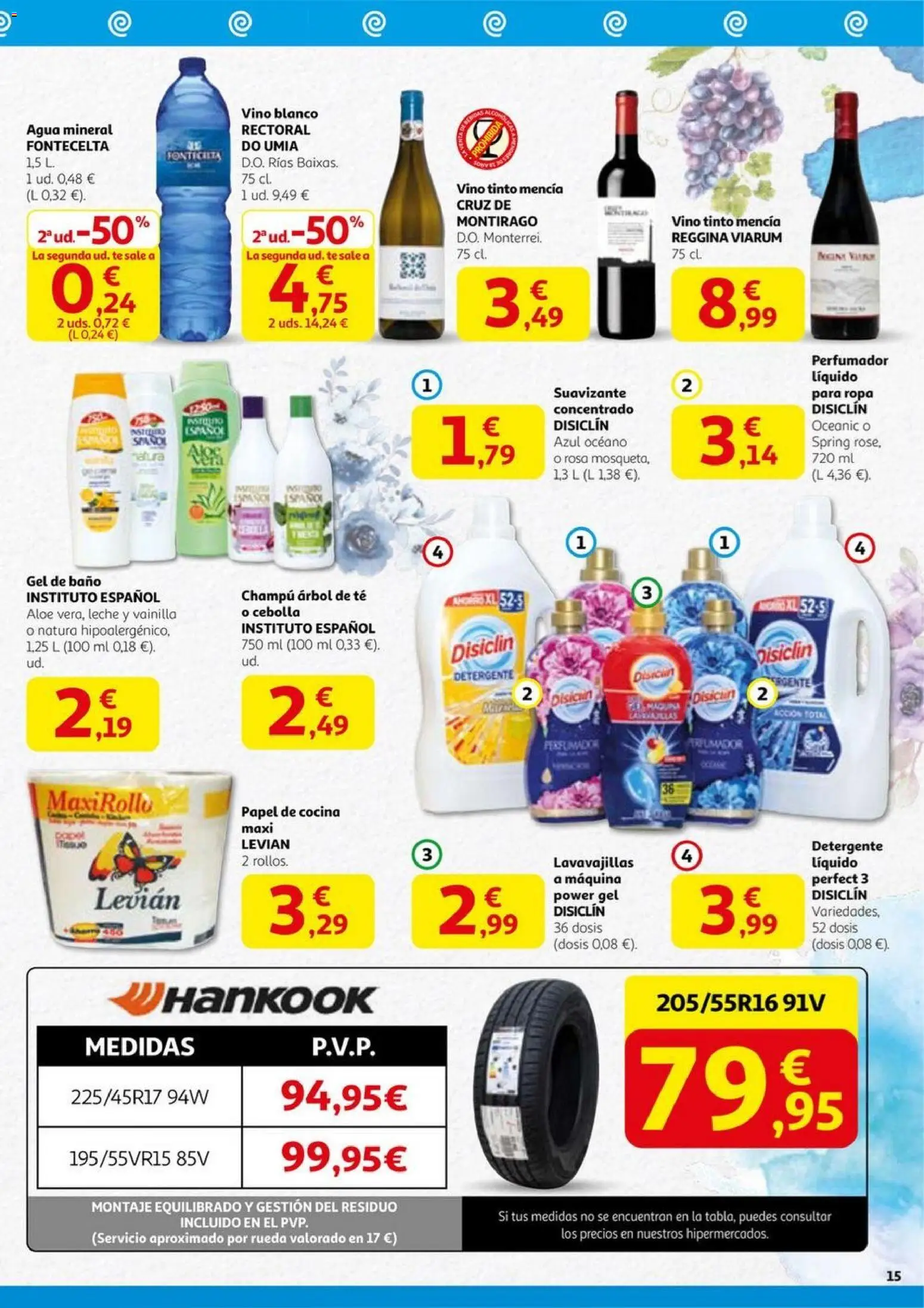 Alcampo - Reapertura Vigo  │ válido desde el 13.11.2025 | Página: 15 | Productos: Champú, Vino, Παγωμένο τσάι, Agua mineral