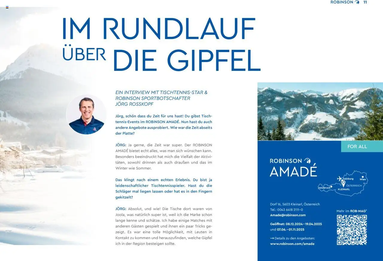 TUI Robinson 2024/25 - Unsere Clubs & Storys - gültig ab dem 04.11.2024 | Seite: 11 | Produkte: Tisch