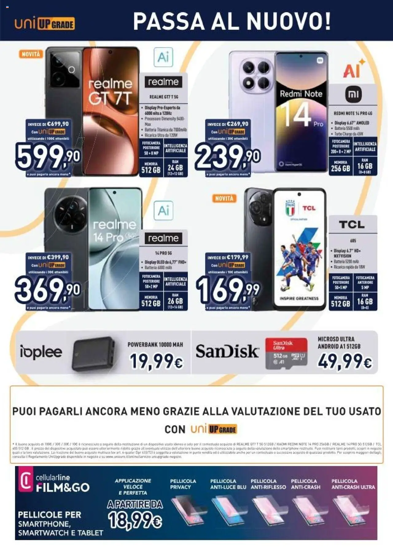 Volantino Unieuro del 30.05.2025 | Pagina: 4 | Prodotti: Fotocamera, Pellicola, Smartwatch, Batteria