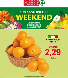 Anteprima del volantino Eurospar Weekend catalogo valido a partire dal 15.01.2026