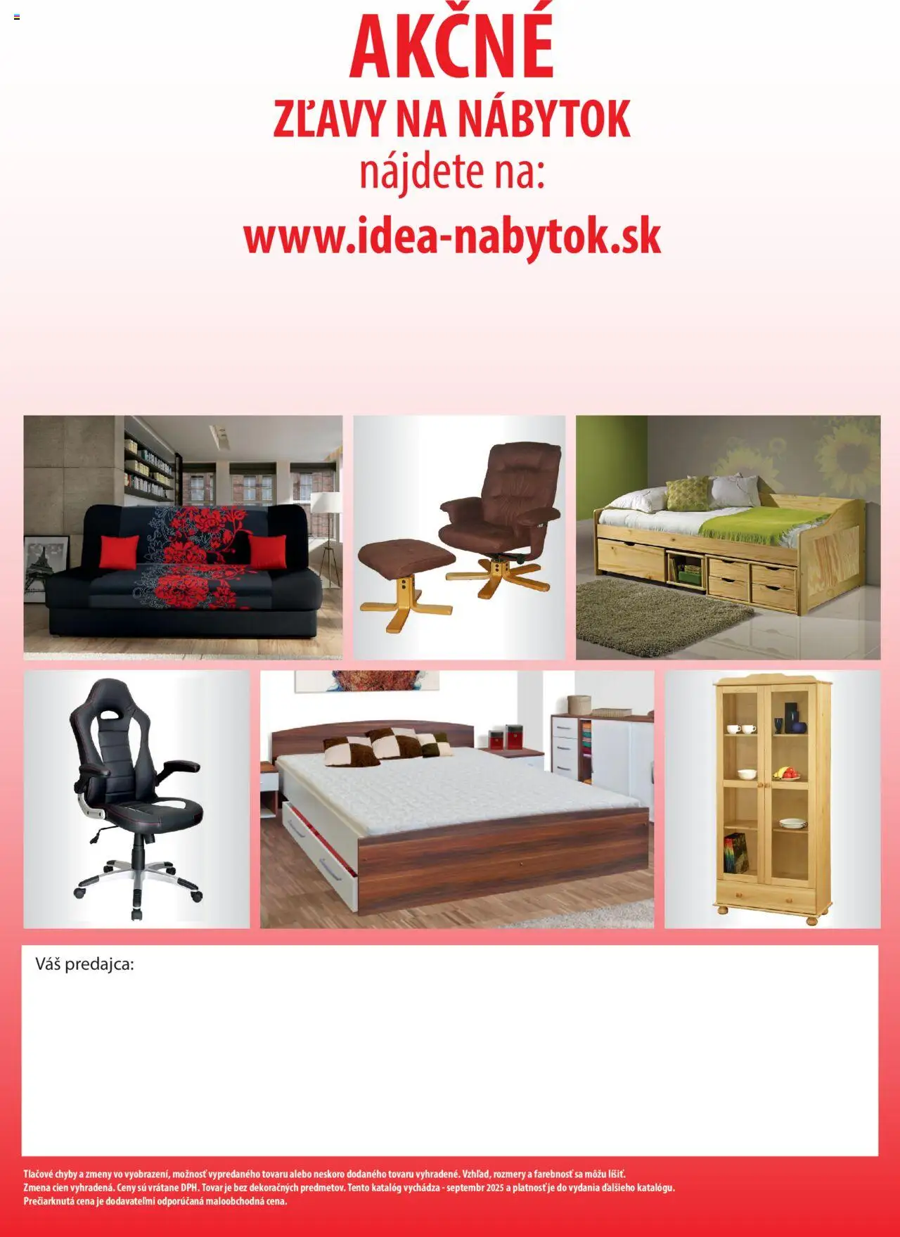 Nové IDEA nábytok akcie – leták je platný od 01.10.2025 | Strana: 129 | Produkty: Nábytok