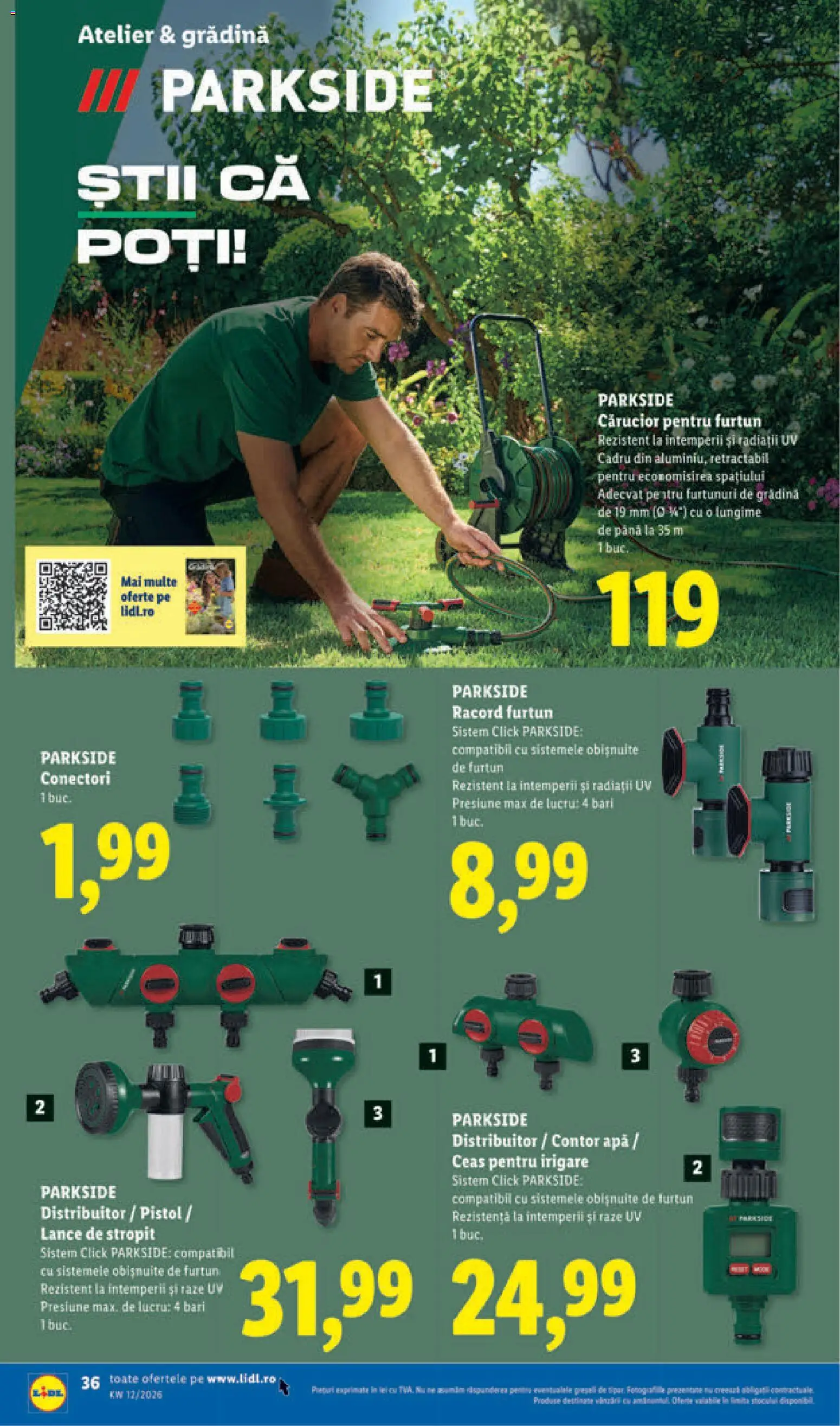 Noul catalog Lidl – valabil de la 16.03.2026 | Pagină: 36 | Produse: Ceas, Contor apă, Apă