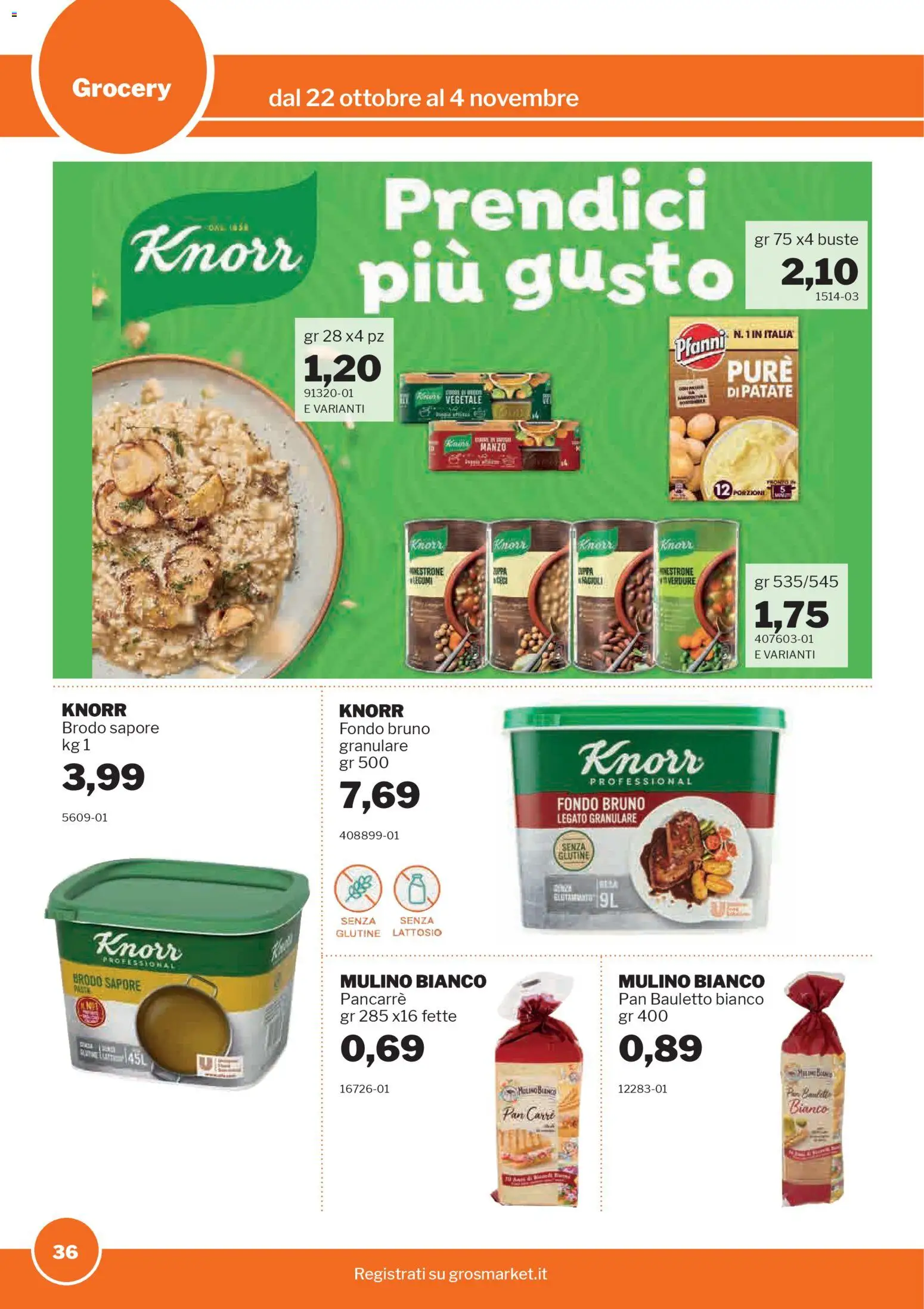 Volantino Sogegross del 22.10.2025 | Pagina: 36 | Prodotti: Manzo, Patate