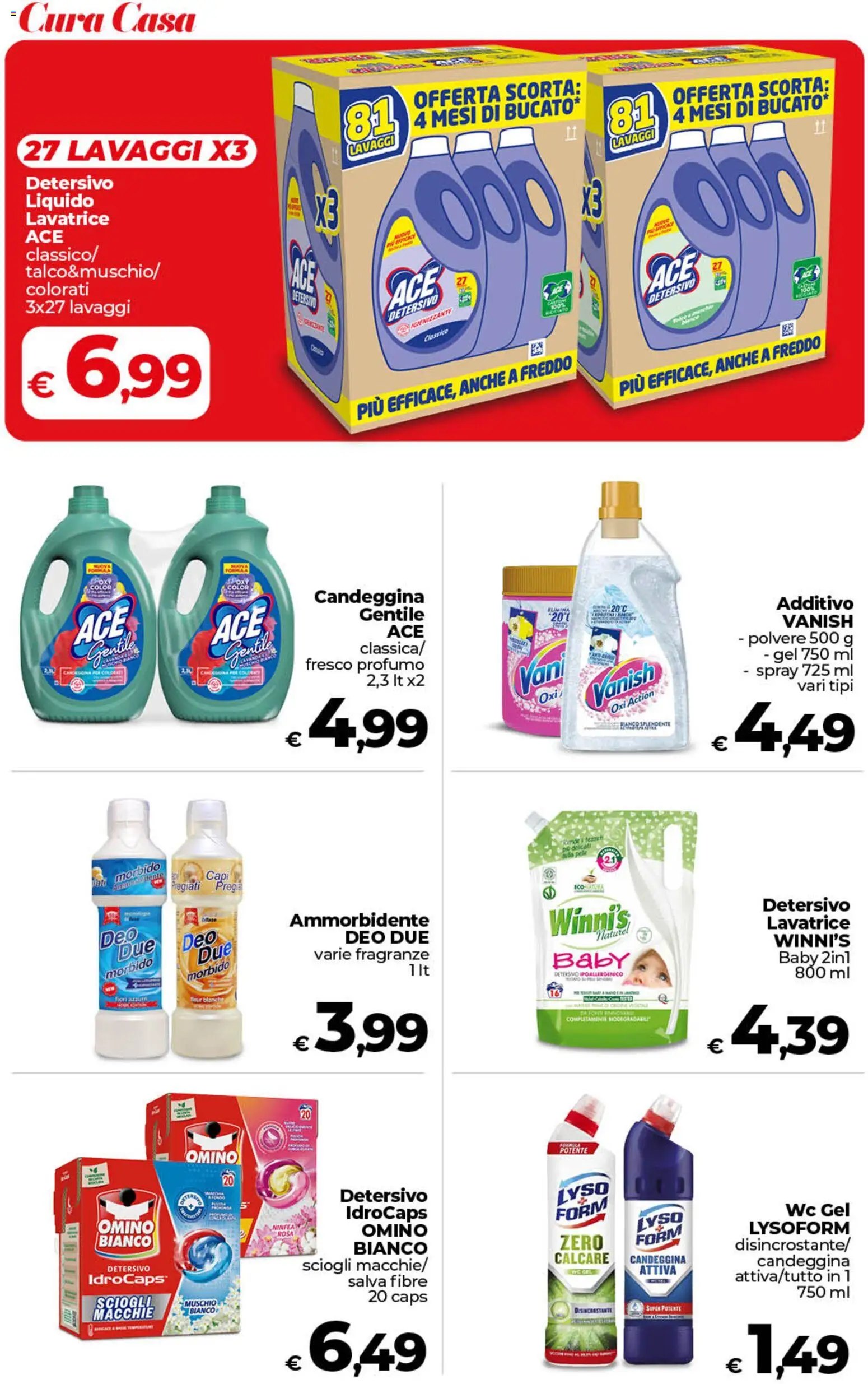 Volantino COOP del 24.02.2026 | Pagina: 40 | Prodotti: Ammorbidente, Candeggina, Lavatrice, Profumo