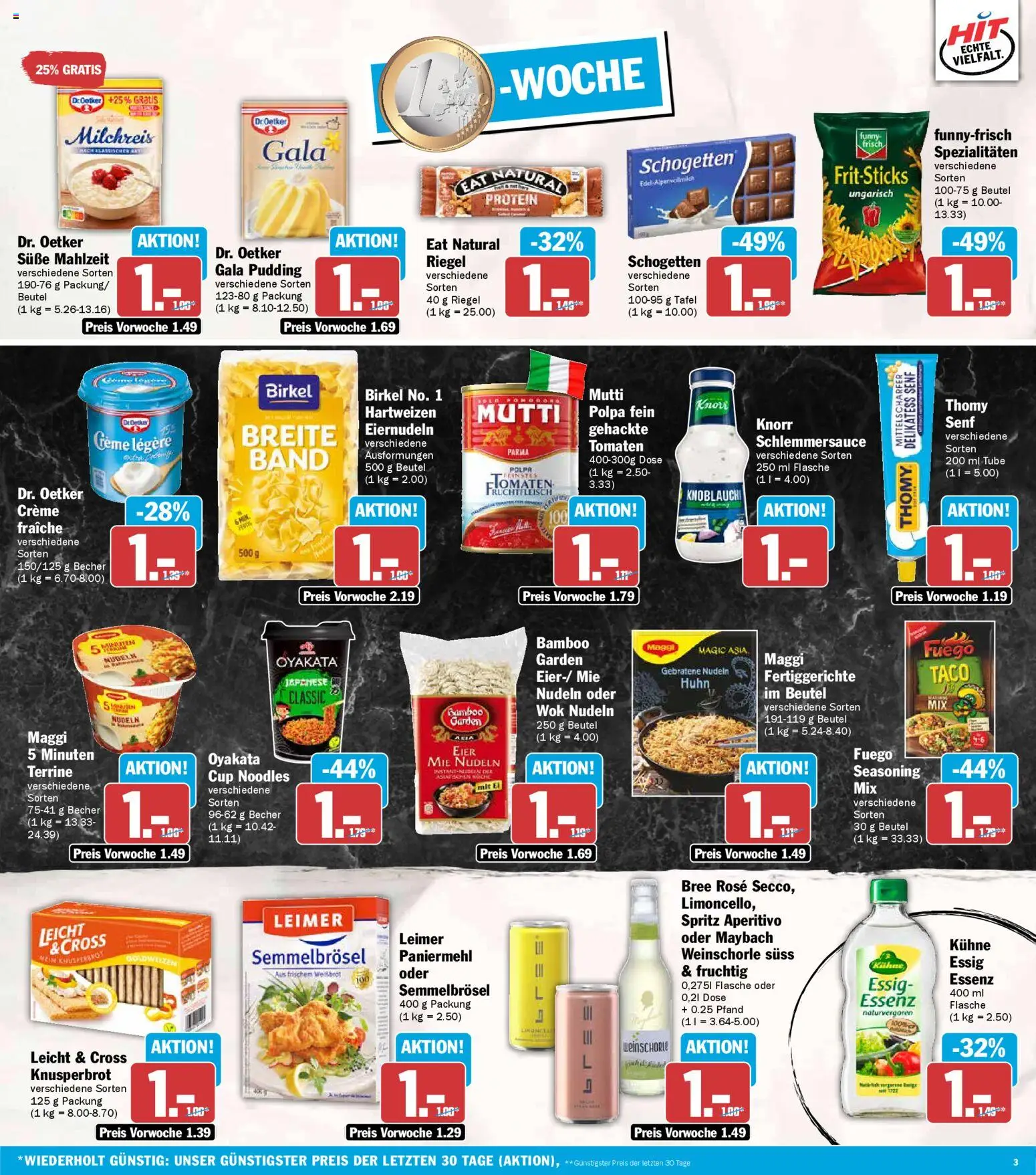 HIT Prospekt 	 – gültig ab 09.03.2026 | Seite: 3 | Produkte: Eier, Bree, Pudding, Nudeln