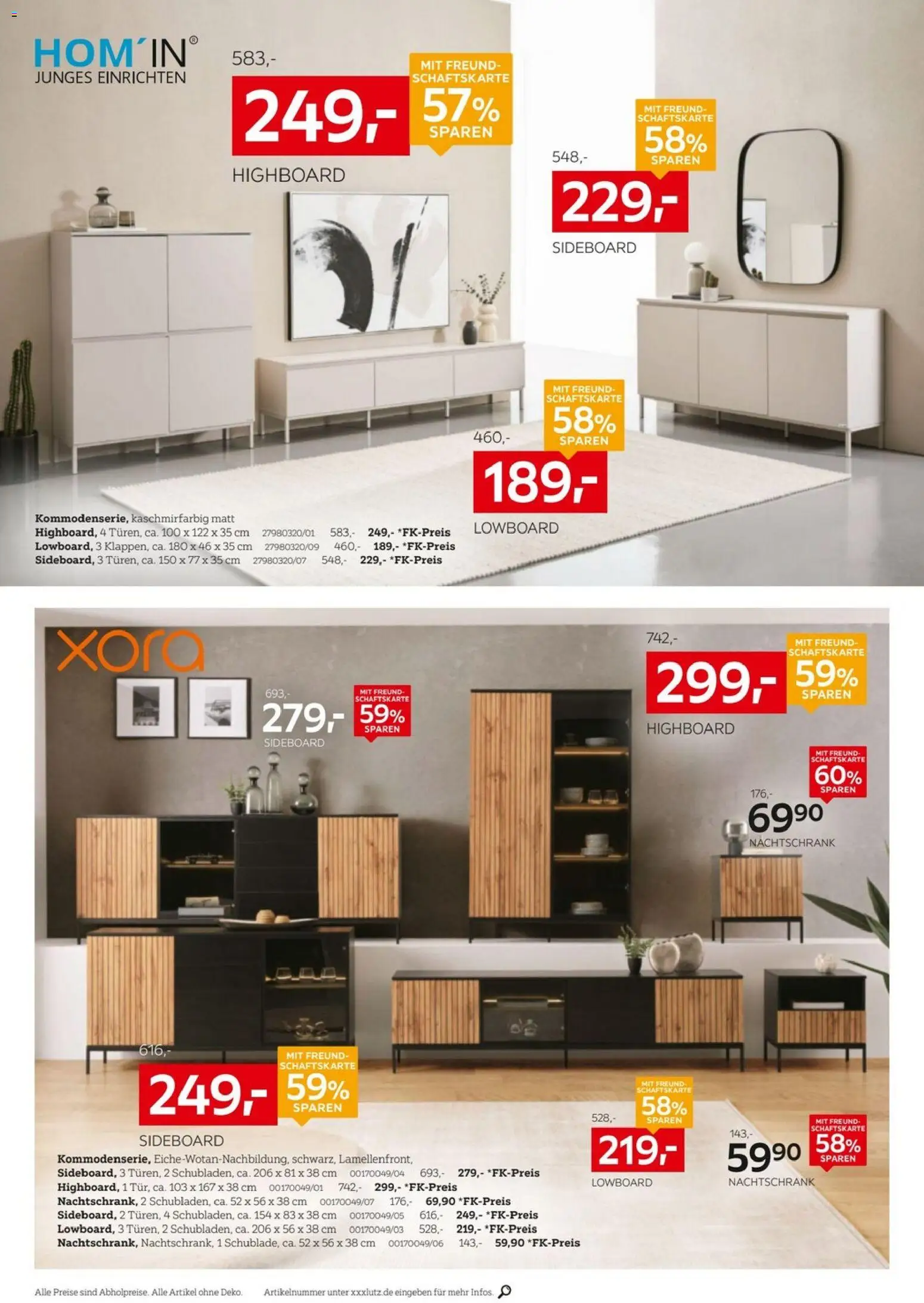 XXXLutz Aufbewahrung & Deko – gültig ab 29.03.2026 | Seite: 4 | Produkte: Sideboard, Lowboard, HIghboard